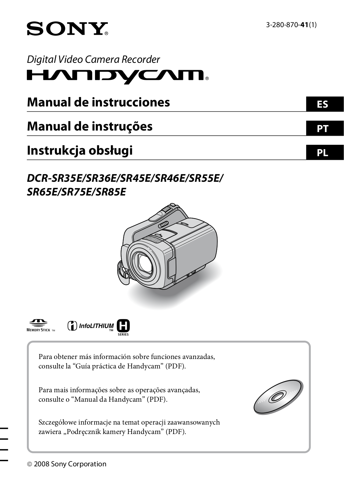 Sony Ericsson DCR-SR35E User Manual