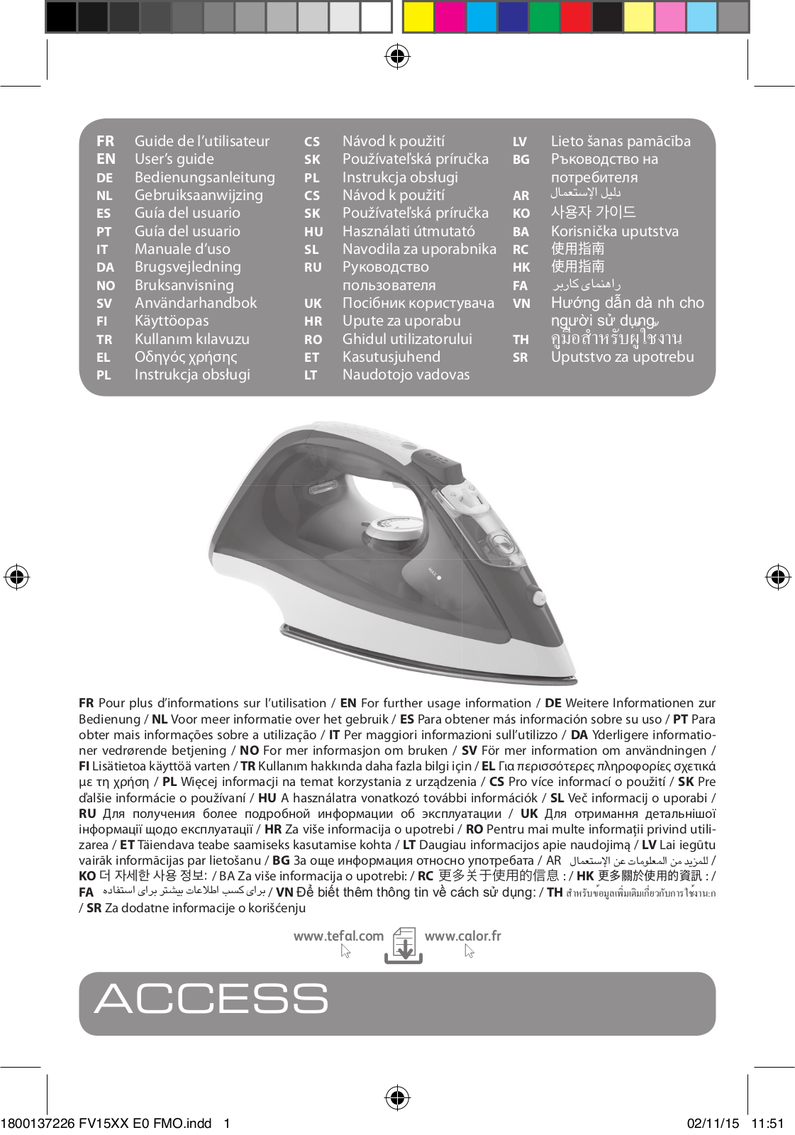 Tefal FV1542E2 User Manual