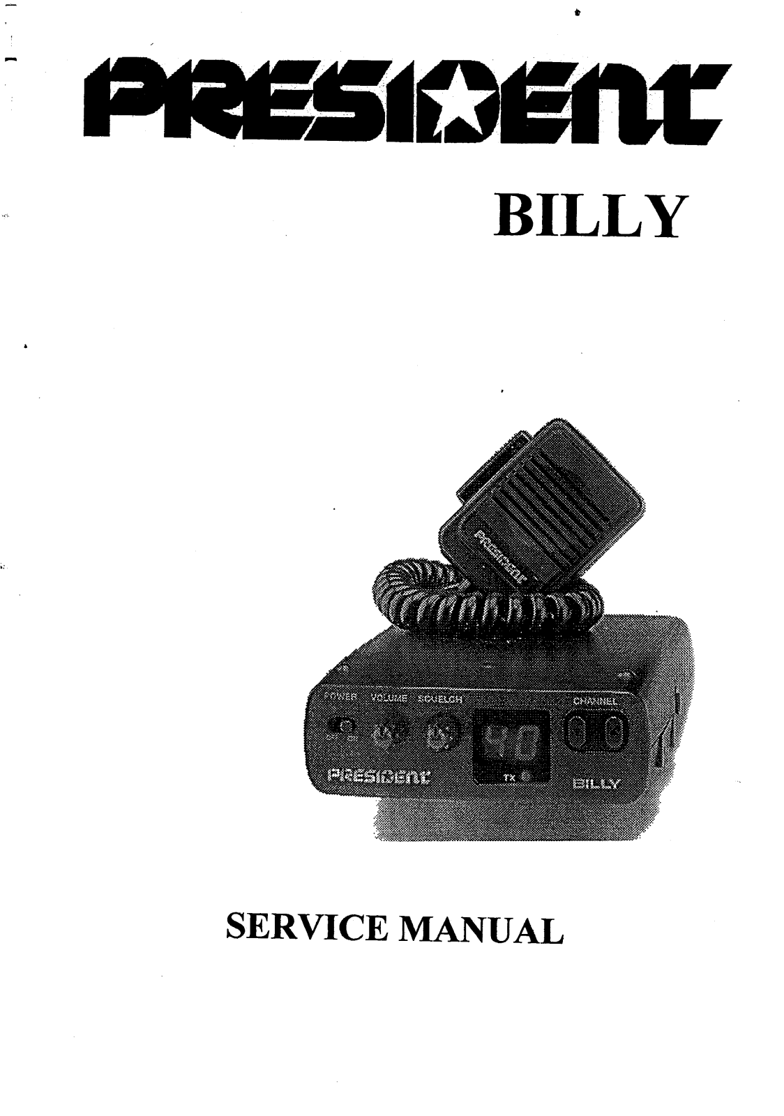 President Billy Service Manual