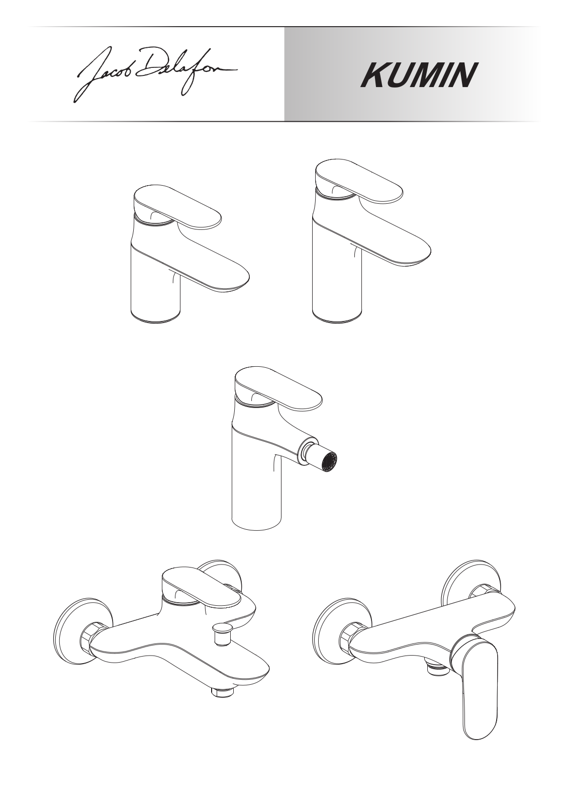 Jacob Delafon KUMIN E99463-CP, KUMIN E99458-CP, KUMIN E99456-CP, KUMIN E99460-CP, KUMIN E99984-CP Assembly guide