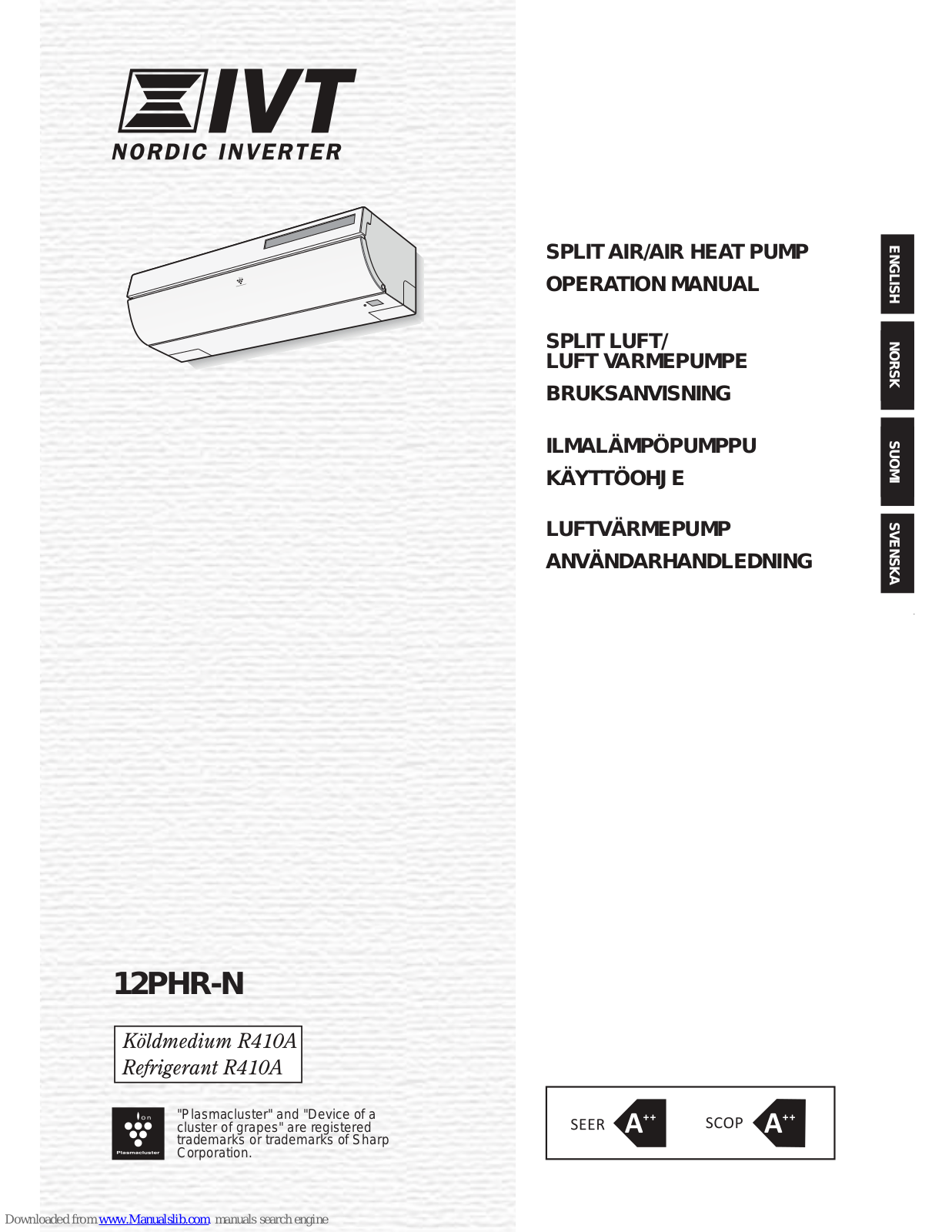 IVT 12PHR-N Operation Manual - ManualMachine.com