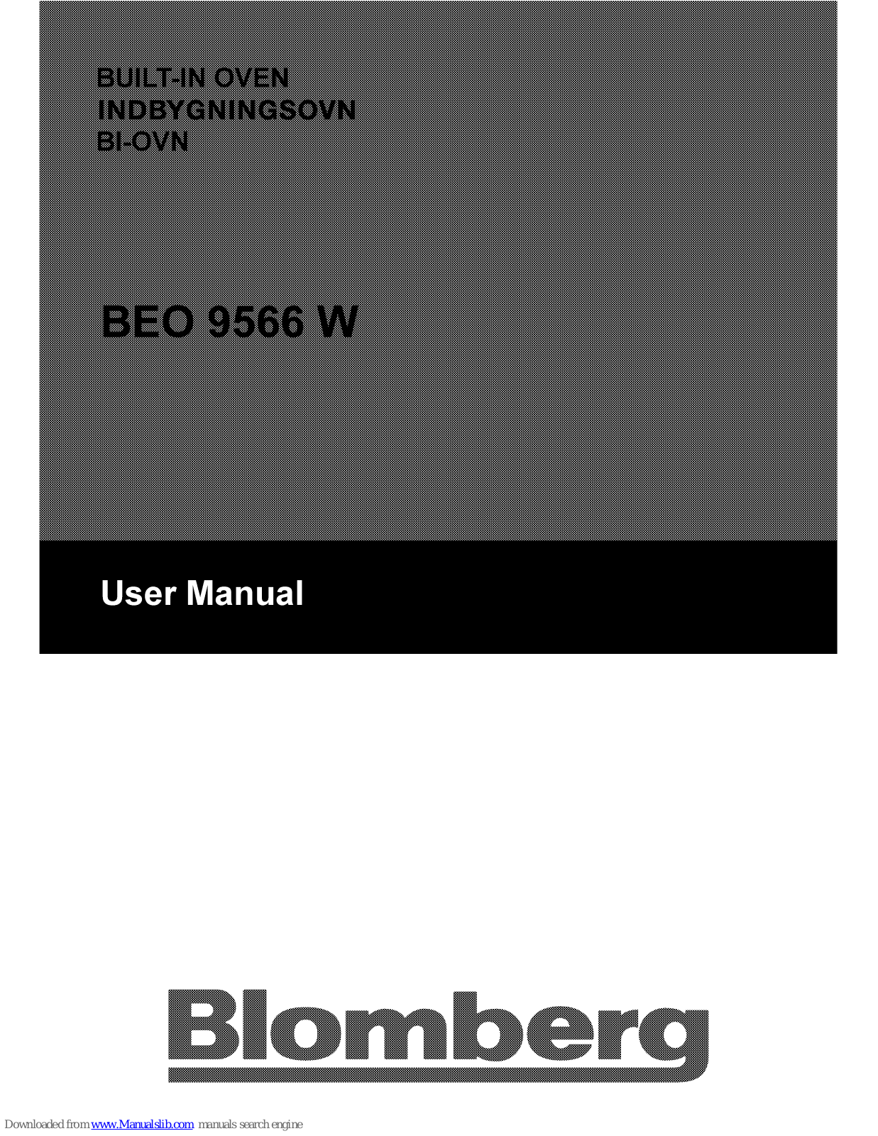 Blomberg BEO 9566 W User Manual