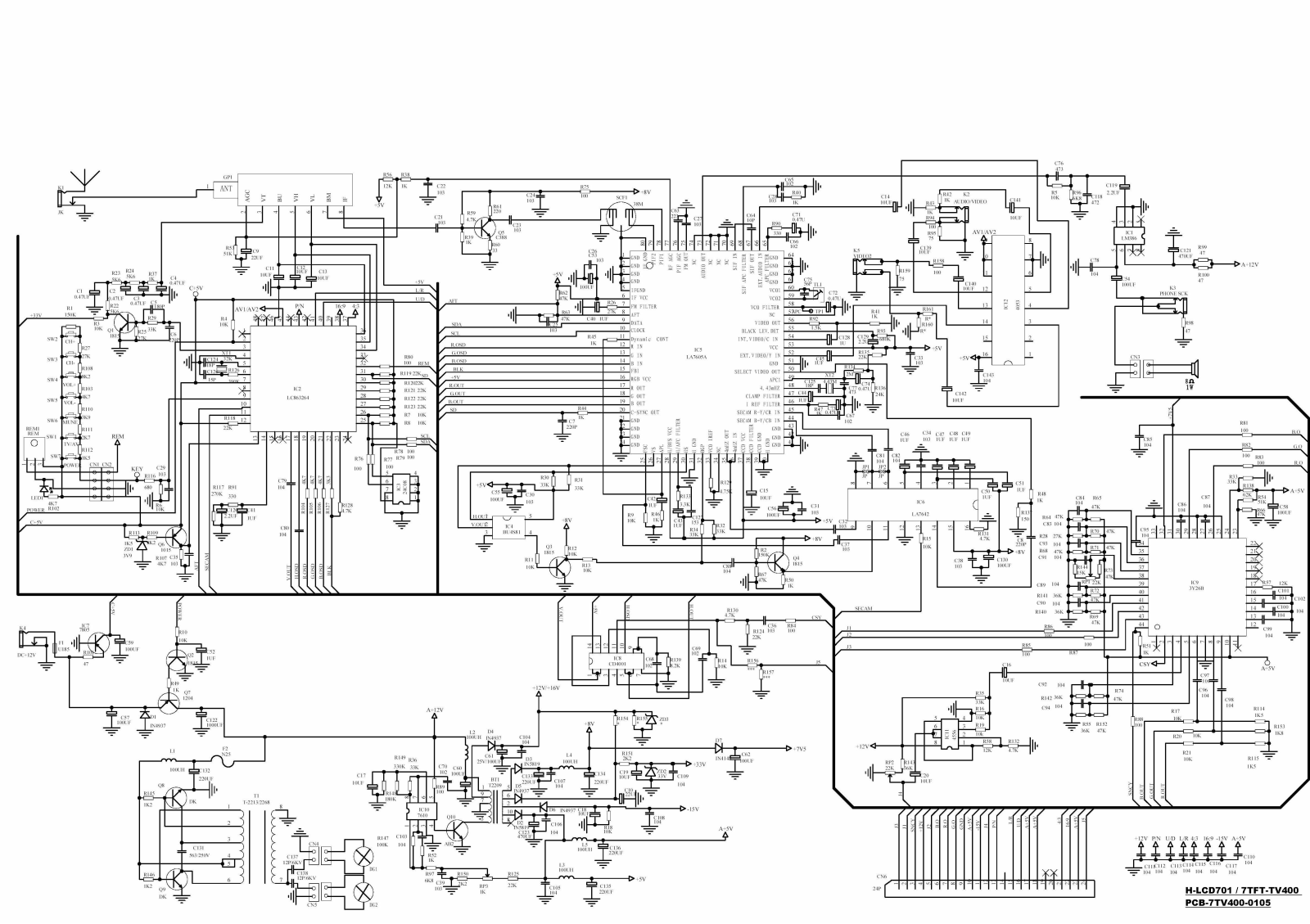 Hyundai H-LCD701 Schematics