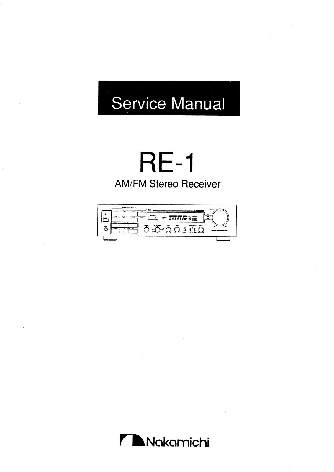 Nakamichi RE-1 Service manual