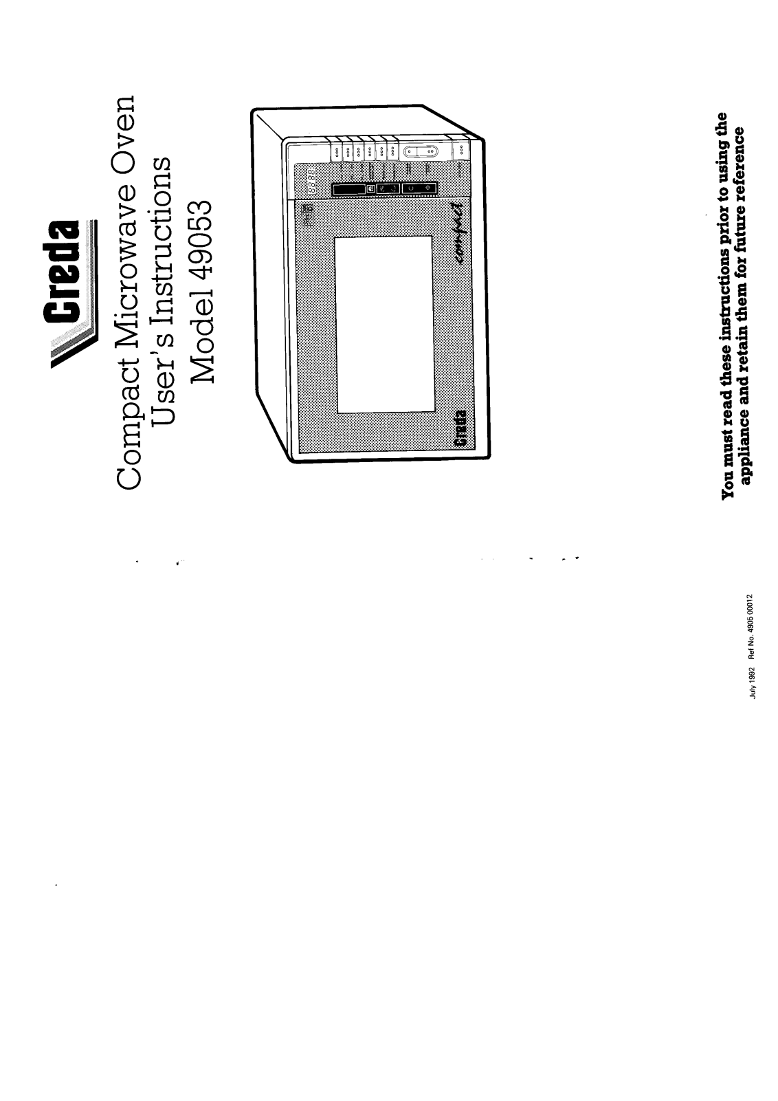 Creda 49053 User Manual