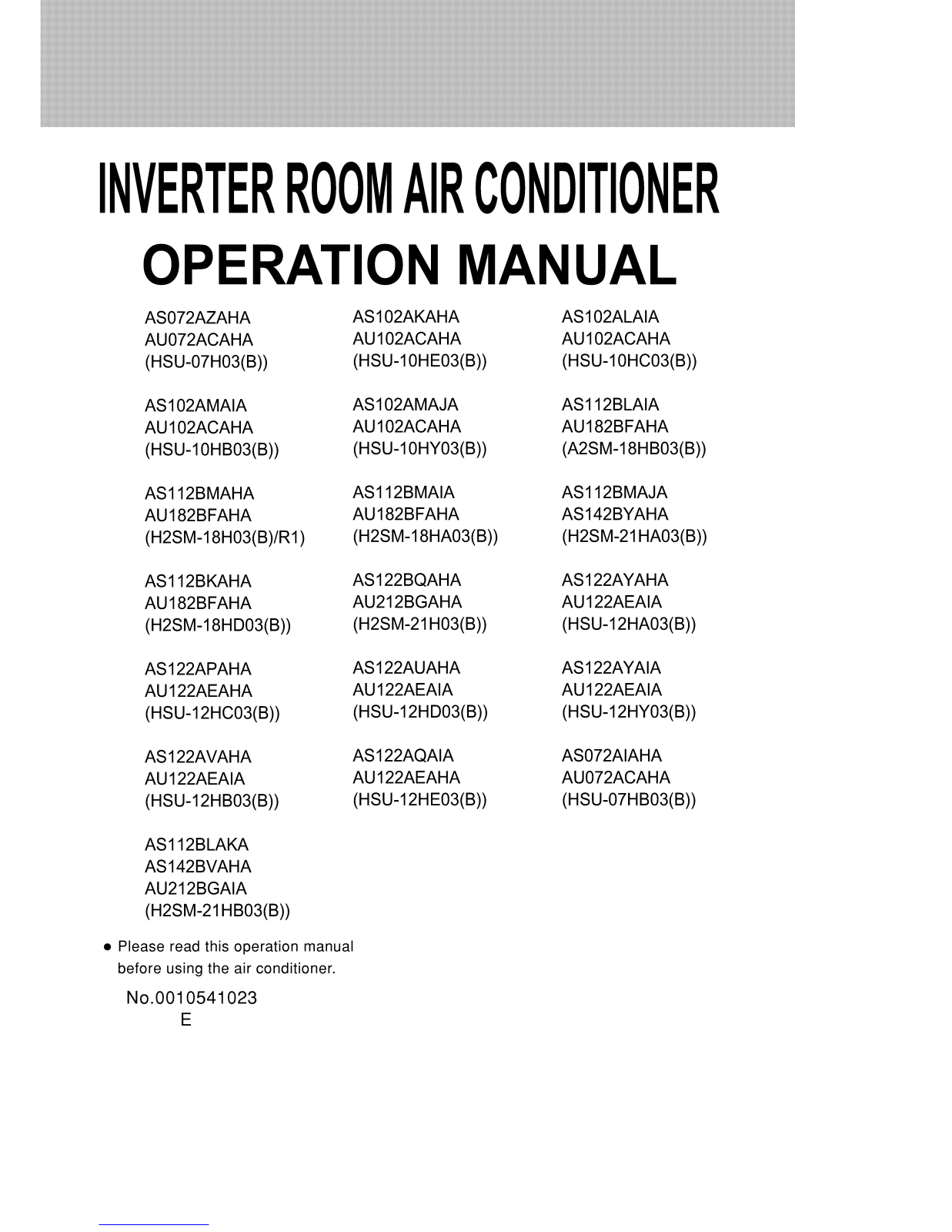 Haier AS142BYAHA user guide manual