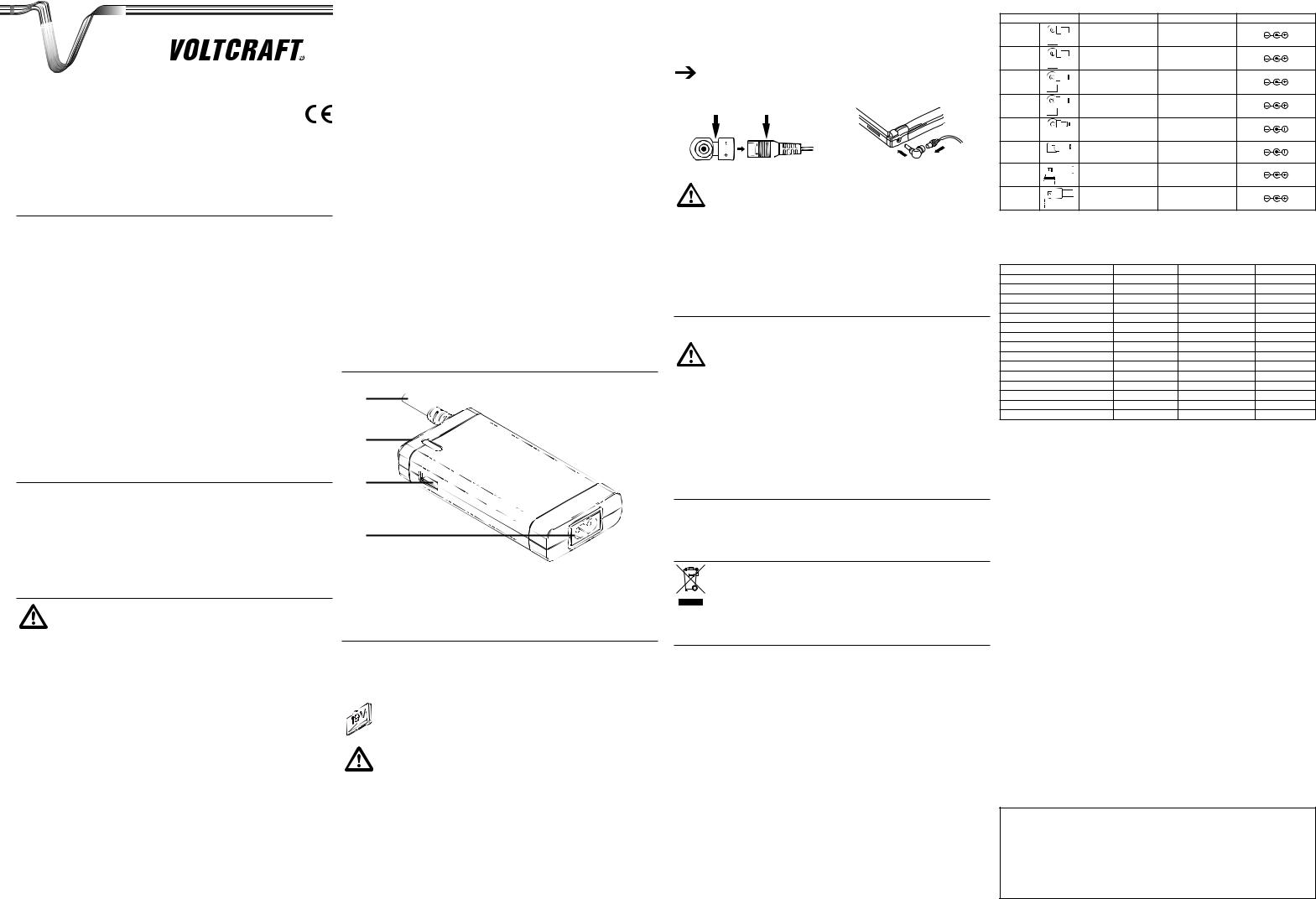 VOLTCRAFT AD-100S Operation Manual