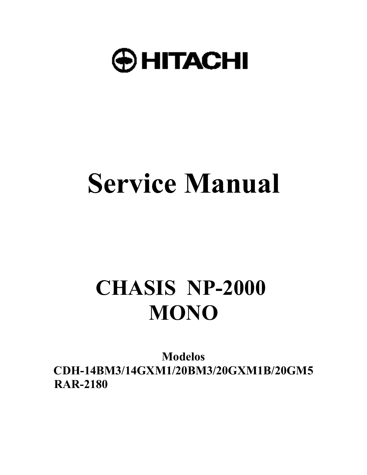 HITACHI NP2000 Diagram