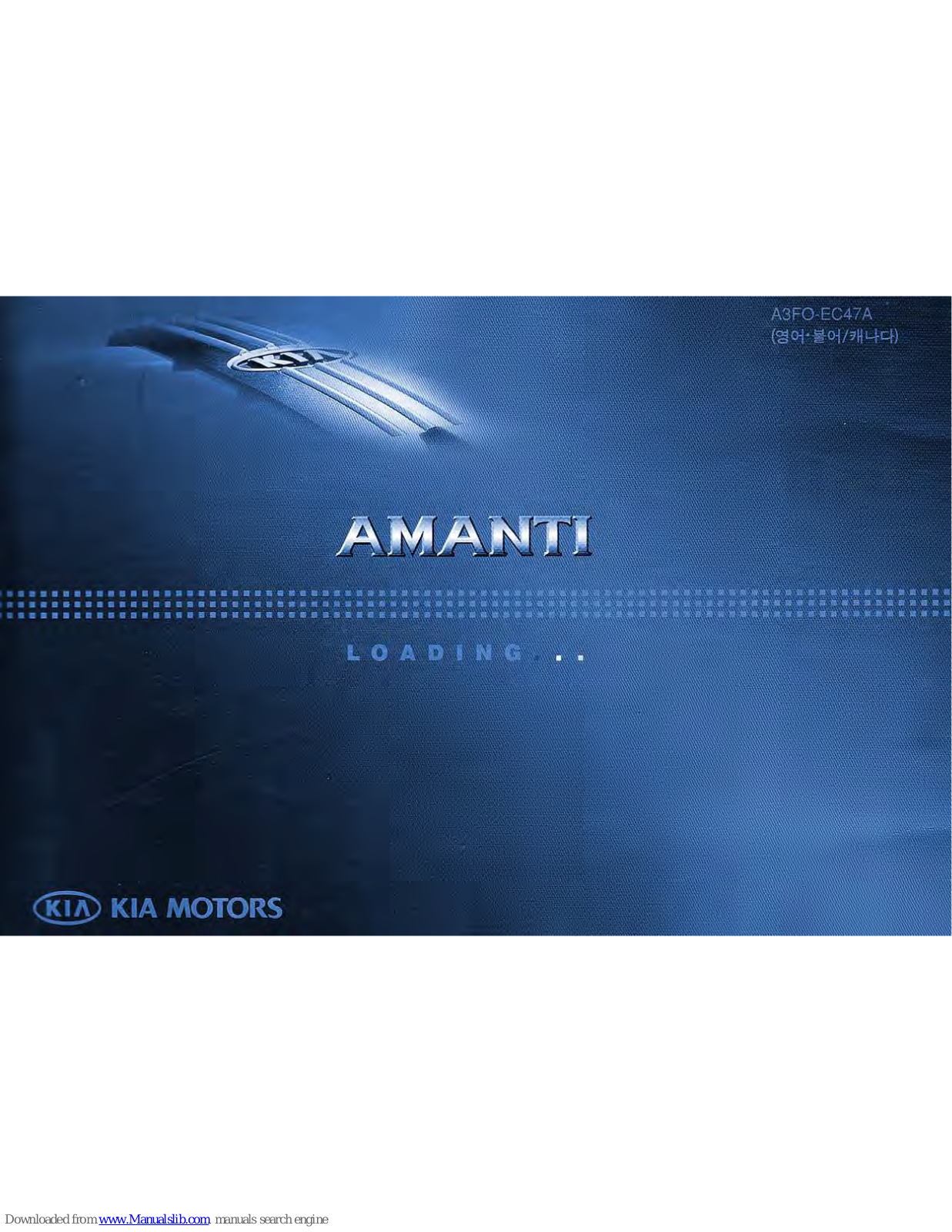 Kia Amanti Owner's Manual