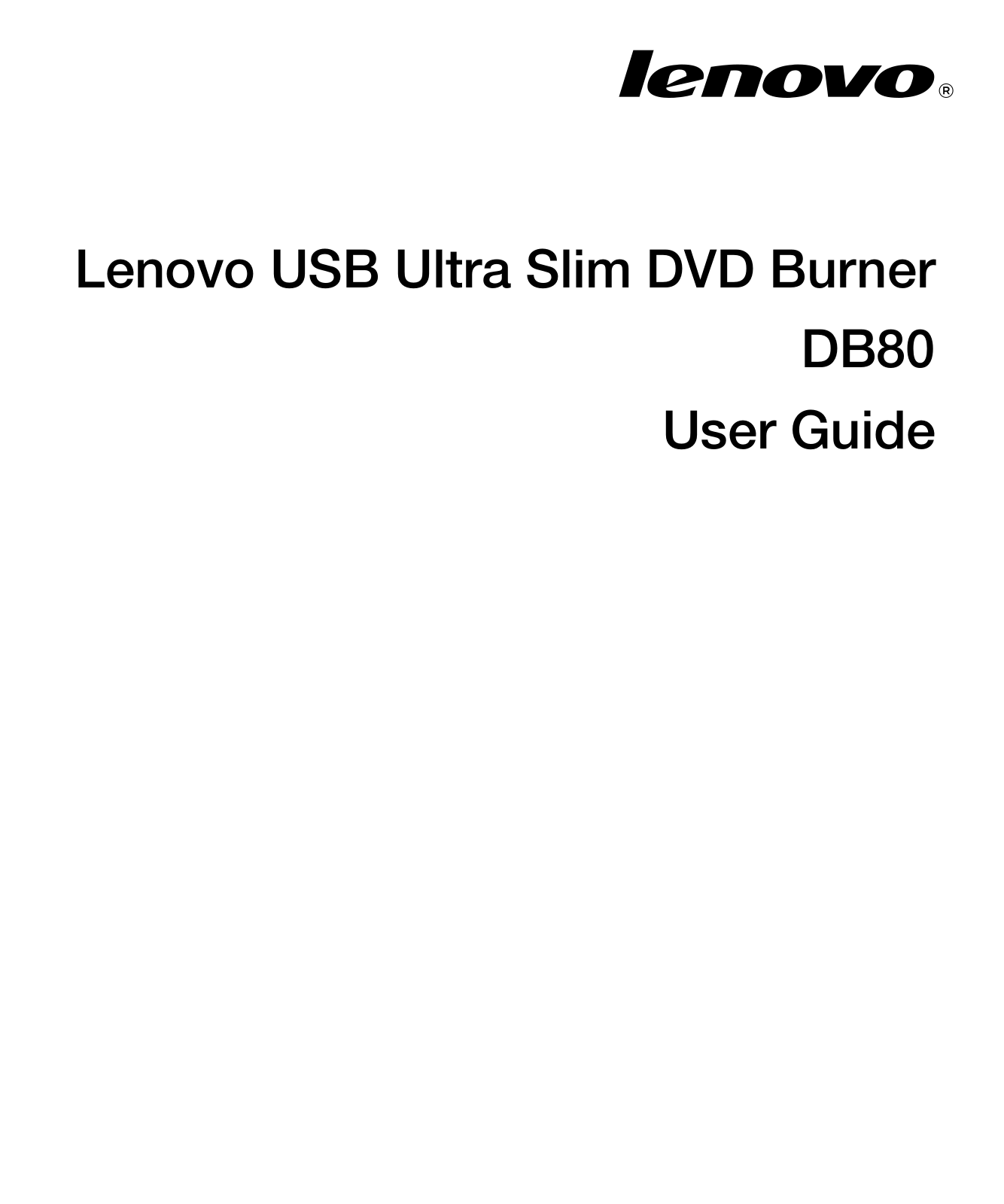 Lenovo DB80 User Manual