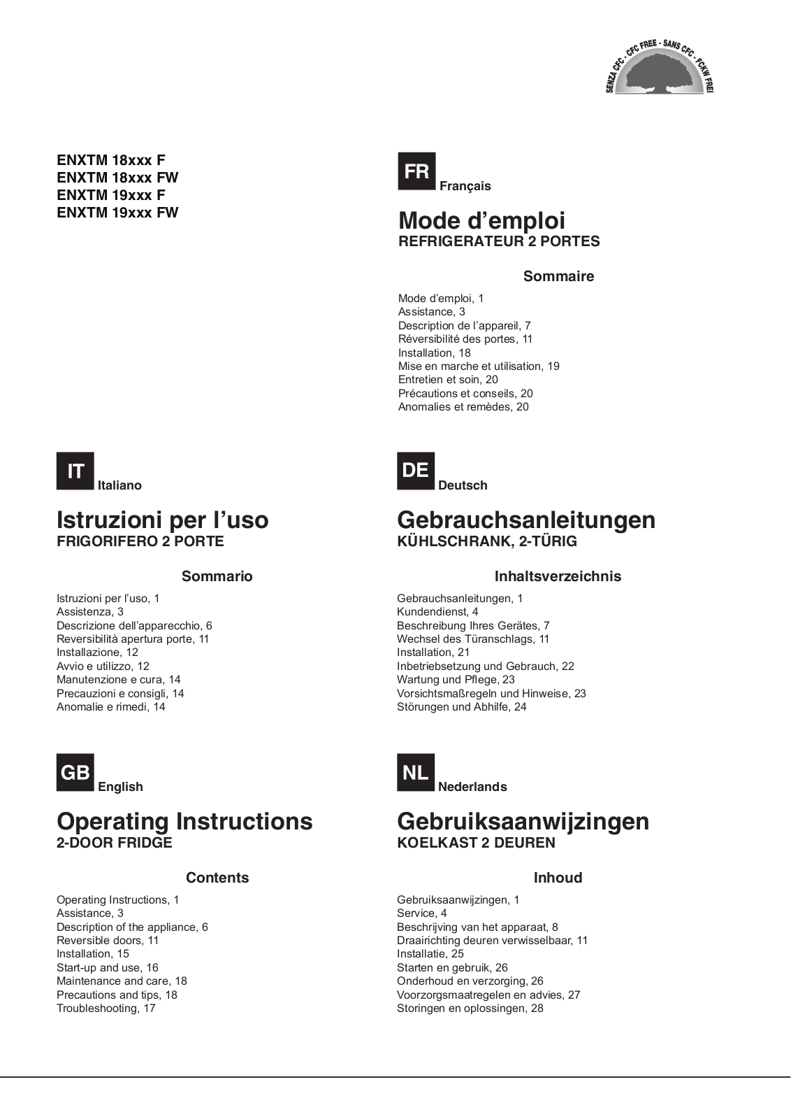 Hotpoint ENXTM 18322 X F User Manual