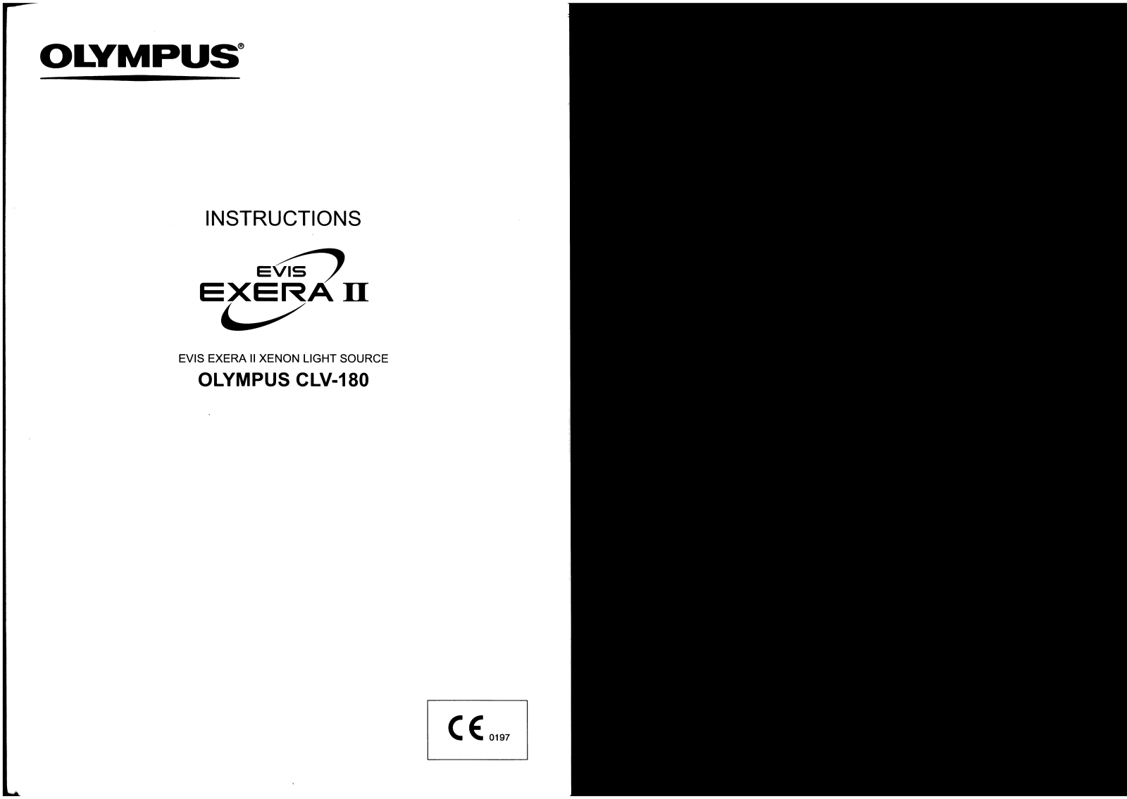 Olympus CLV-180 Evis Exera II Users guide