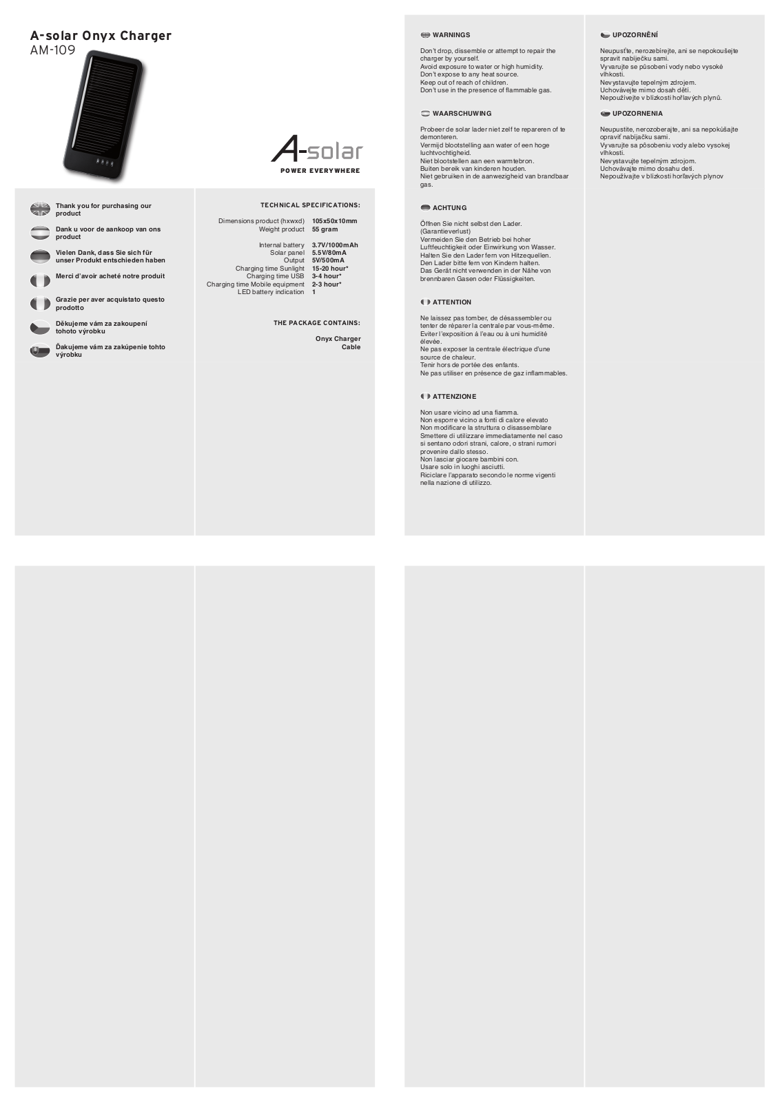 Xtorm AM-109 User guide