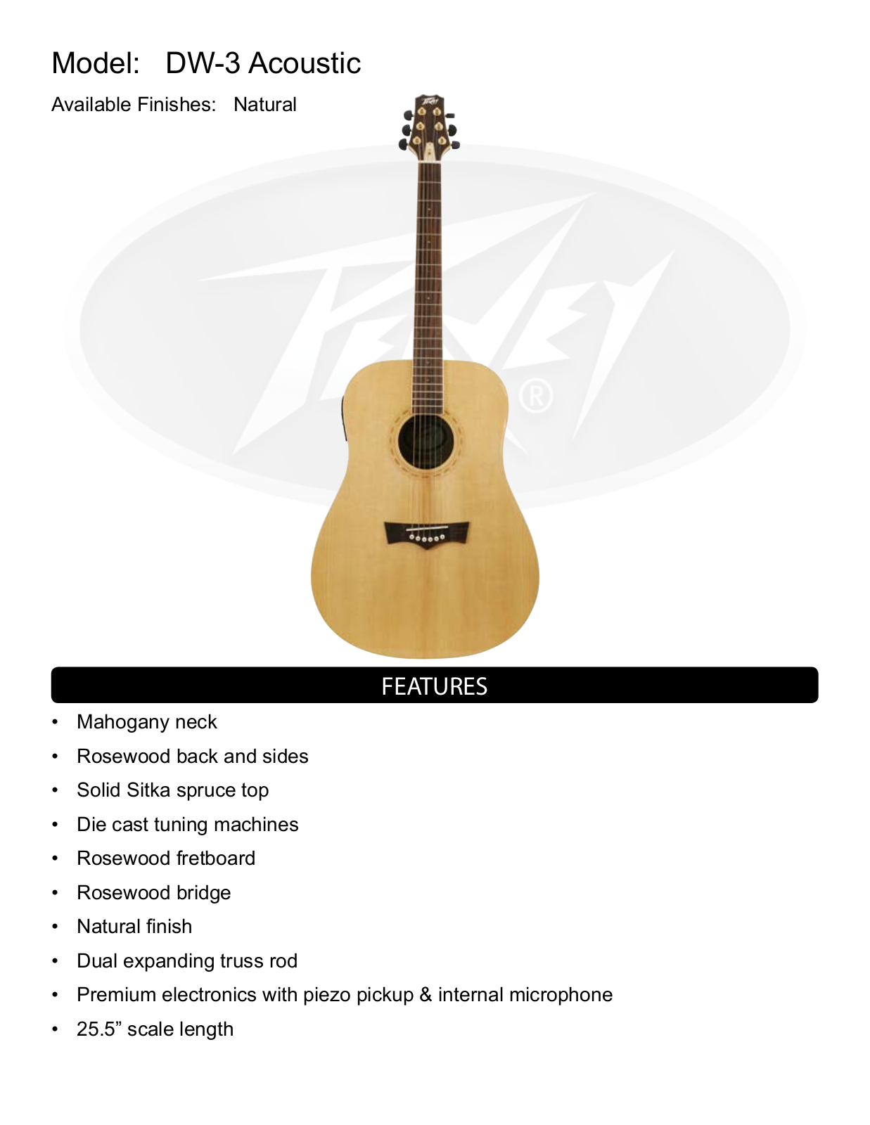 Peavey DW-3 Specifications - ManualMachine.com