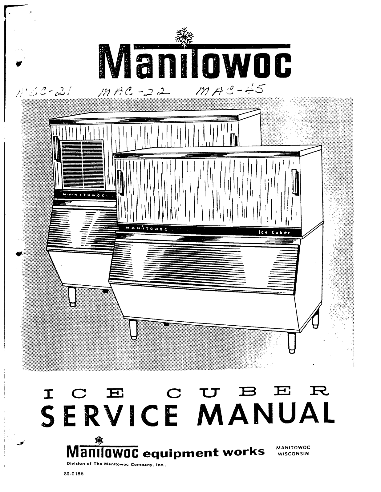 Manitowoc Ice MAC-21 Service Manual