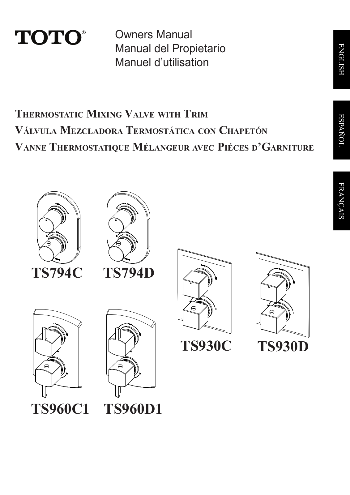 Toto TS930CCP User Manual