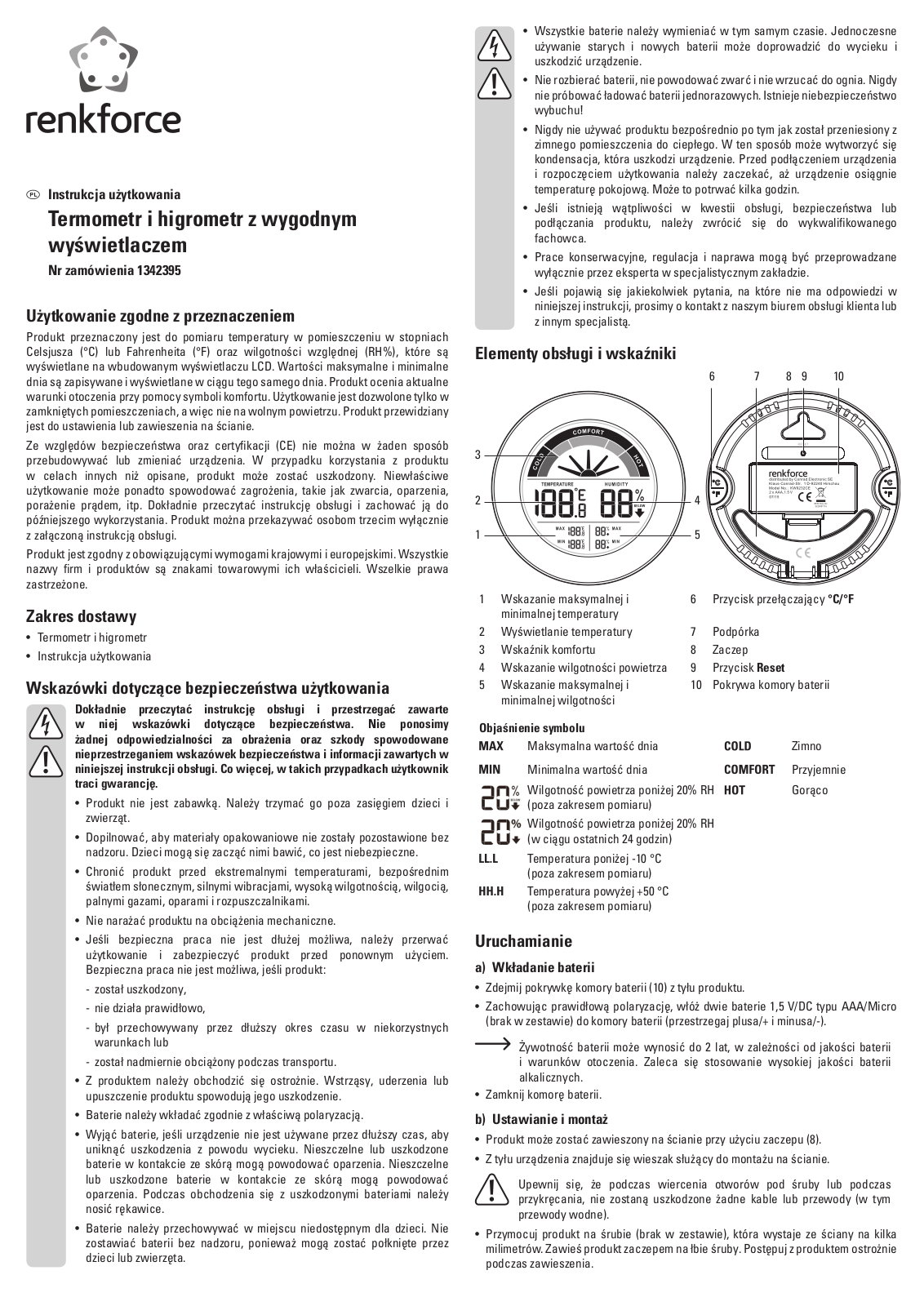 Renkforce KW-9232CE User guide