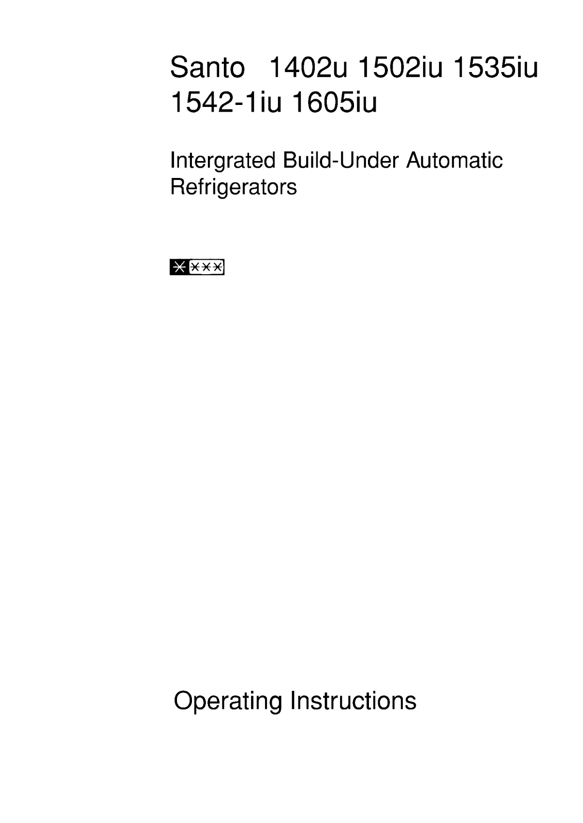 AEG See 621313157, Santo 1605 iU, Santo 1535 iU, Santo 1502 iU, Santo 1402 U User Manual