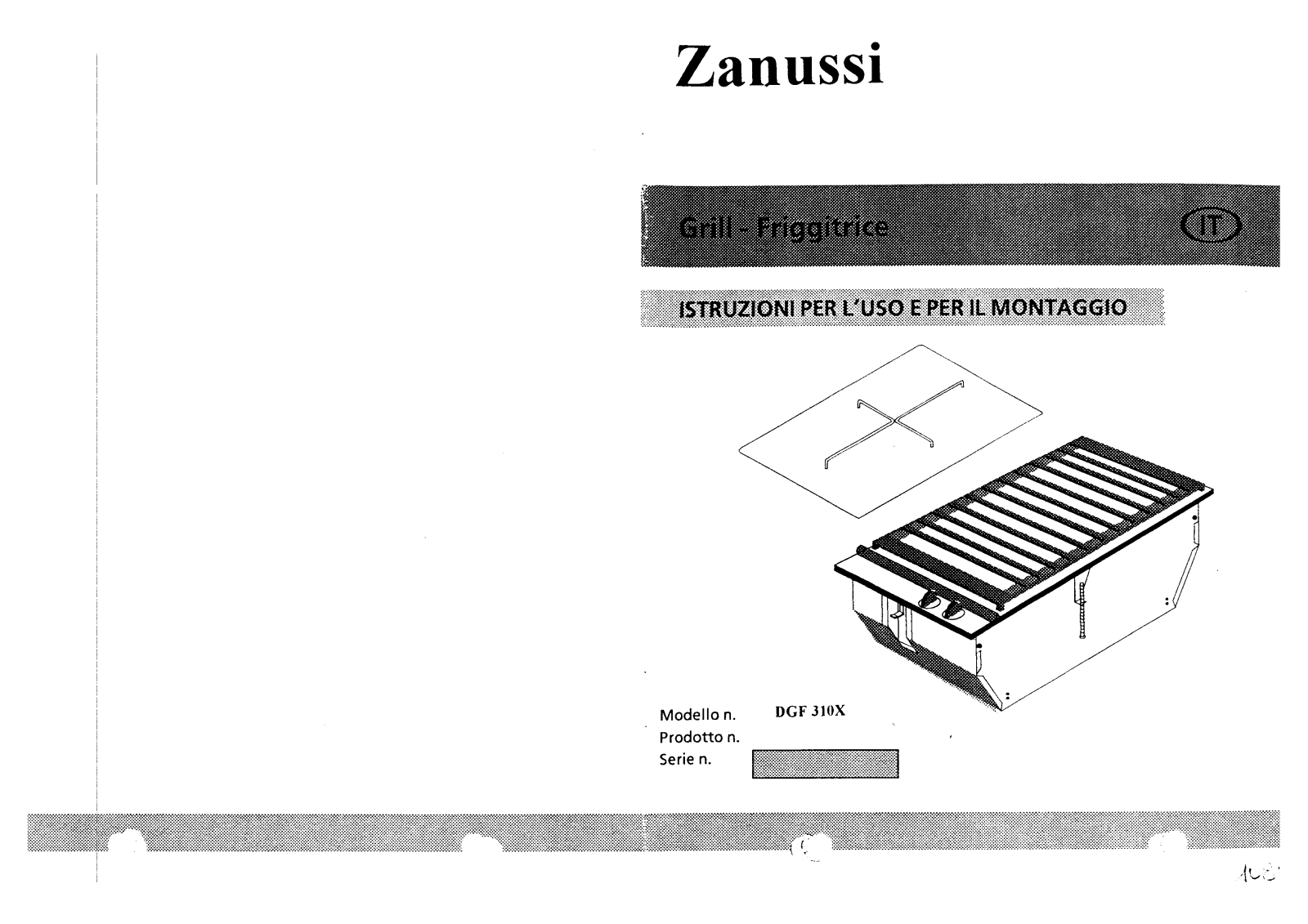 Zanussi DGF310X User Manual