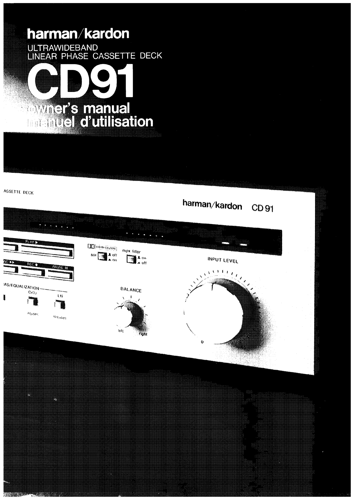 Harman kardon CD91 OWNER’S MANUAL