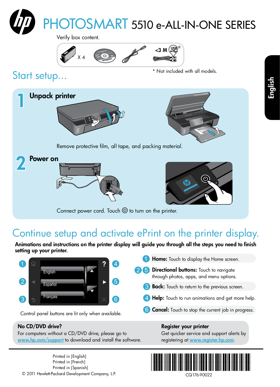 HP Photosmart 5510 e - B111a, Photosmart 5515 e - B111a Reference Guide