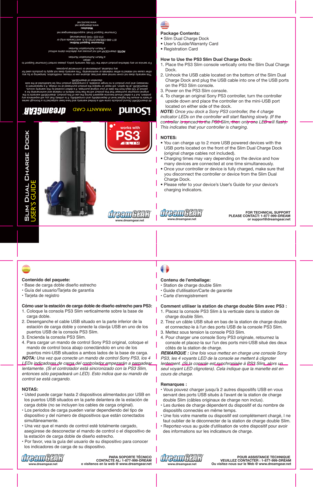 Dreamgear SLIM DUAL CHARGE DOCK User Manual