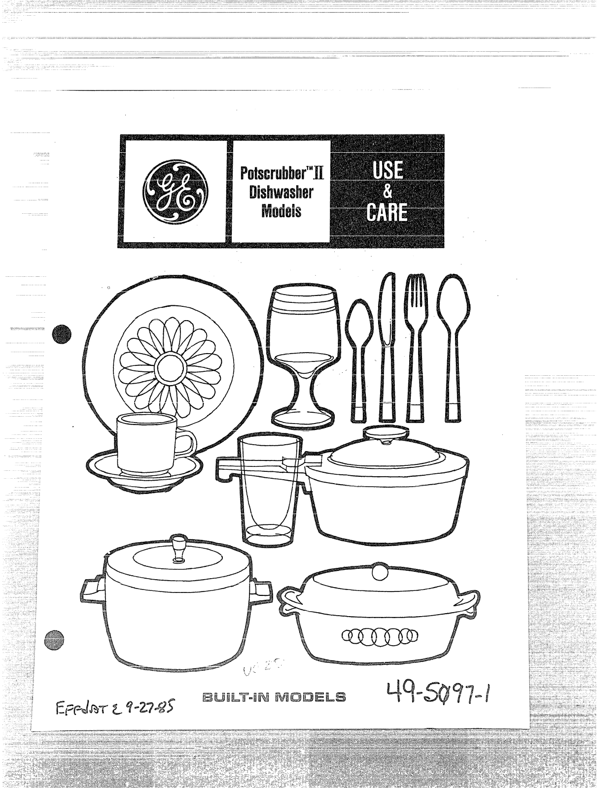 GE GSD1070 Use and Care Manual