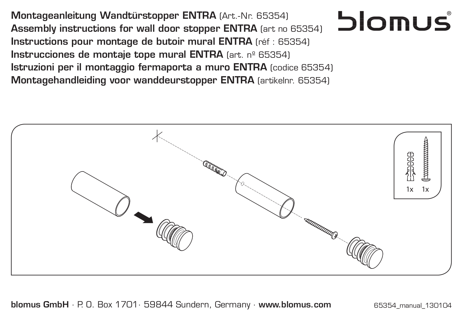 Blomus RY2215 Specifications - ManualMachine.com