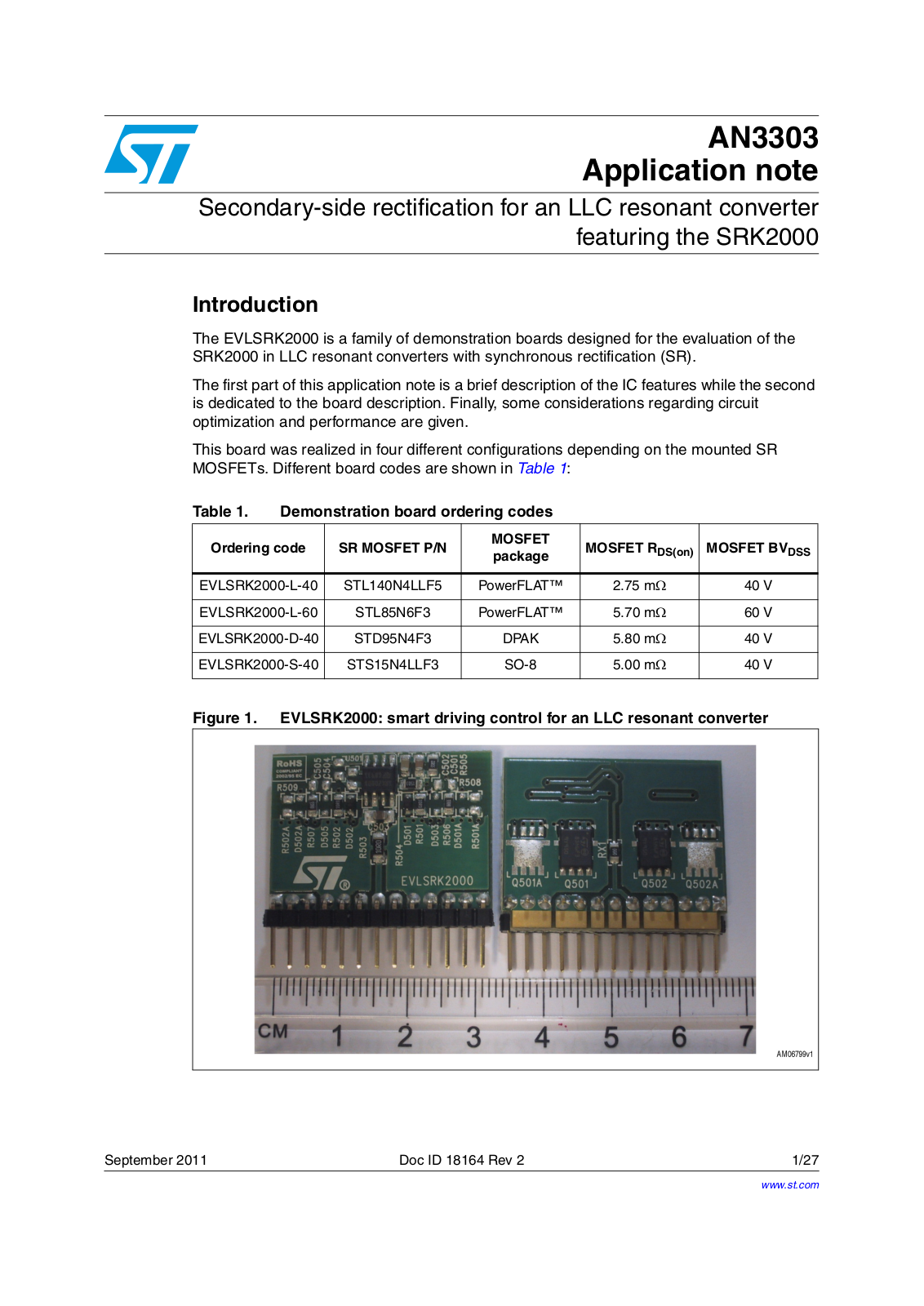 ST AN3303 Application note