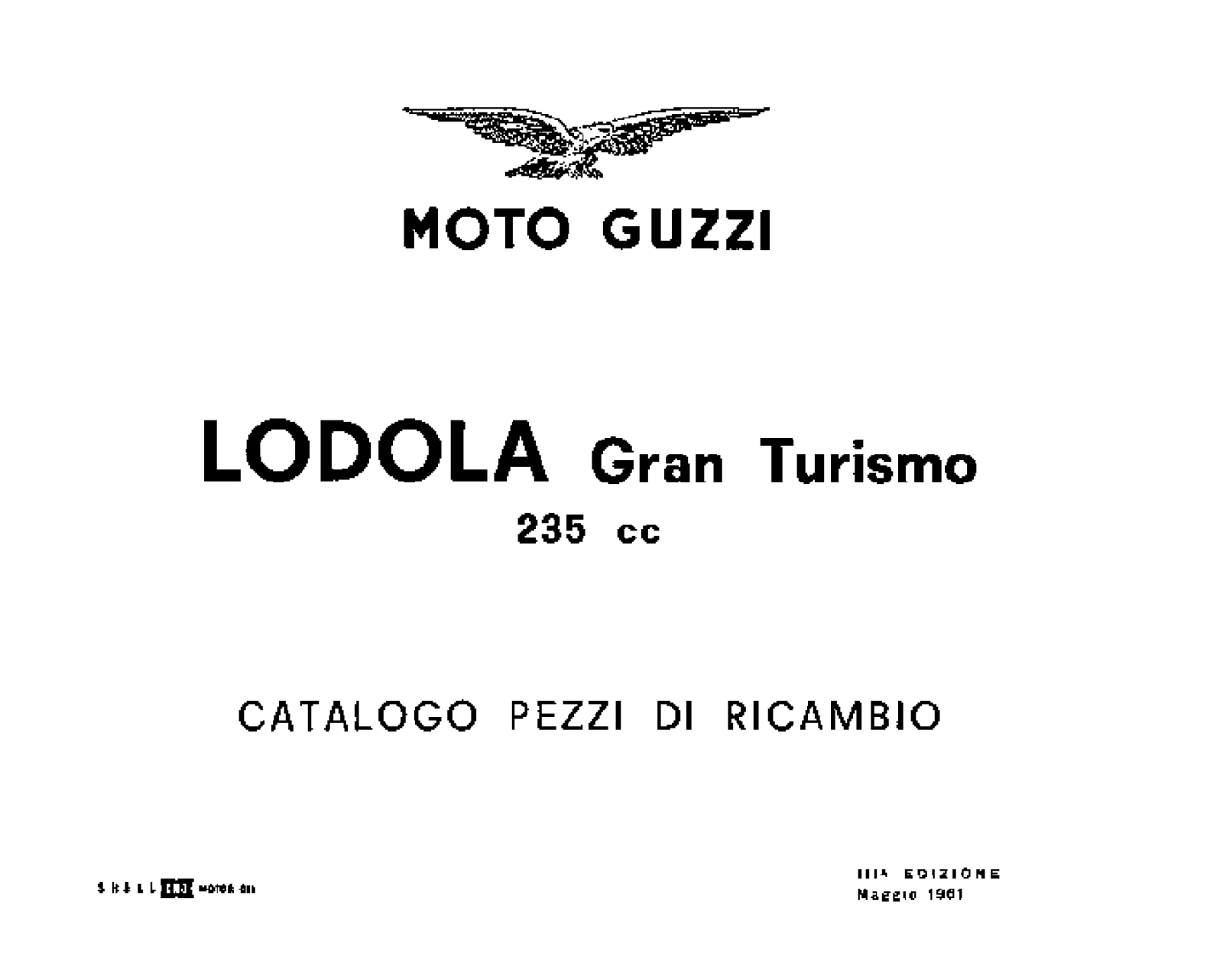 Moto Guzzi Lodola 235 GT 1949-2008 Parts List