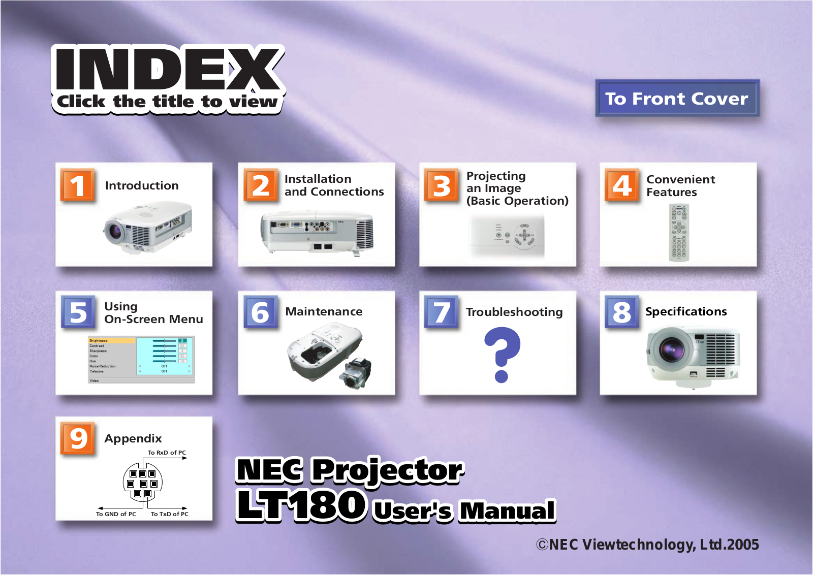 NEC LT180 User's Manual