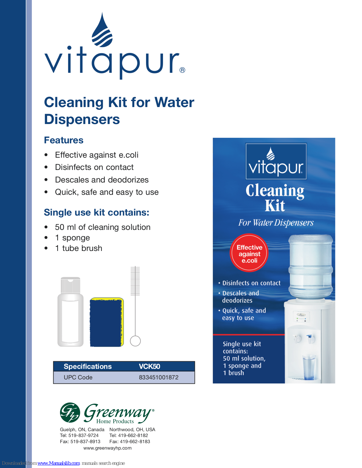 vitapur VCK50 Specifications - ManualMachine.com