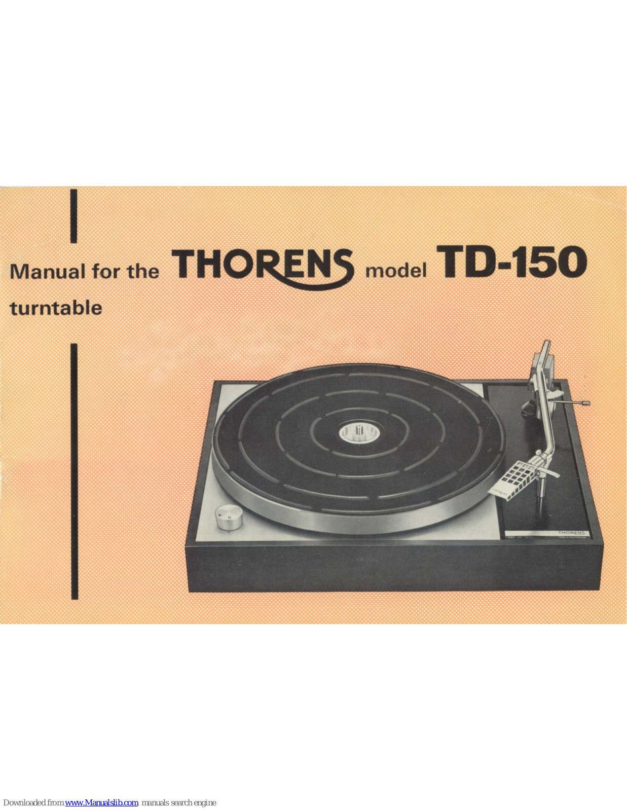 Thorens TD-150 User Manual