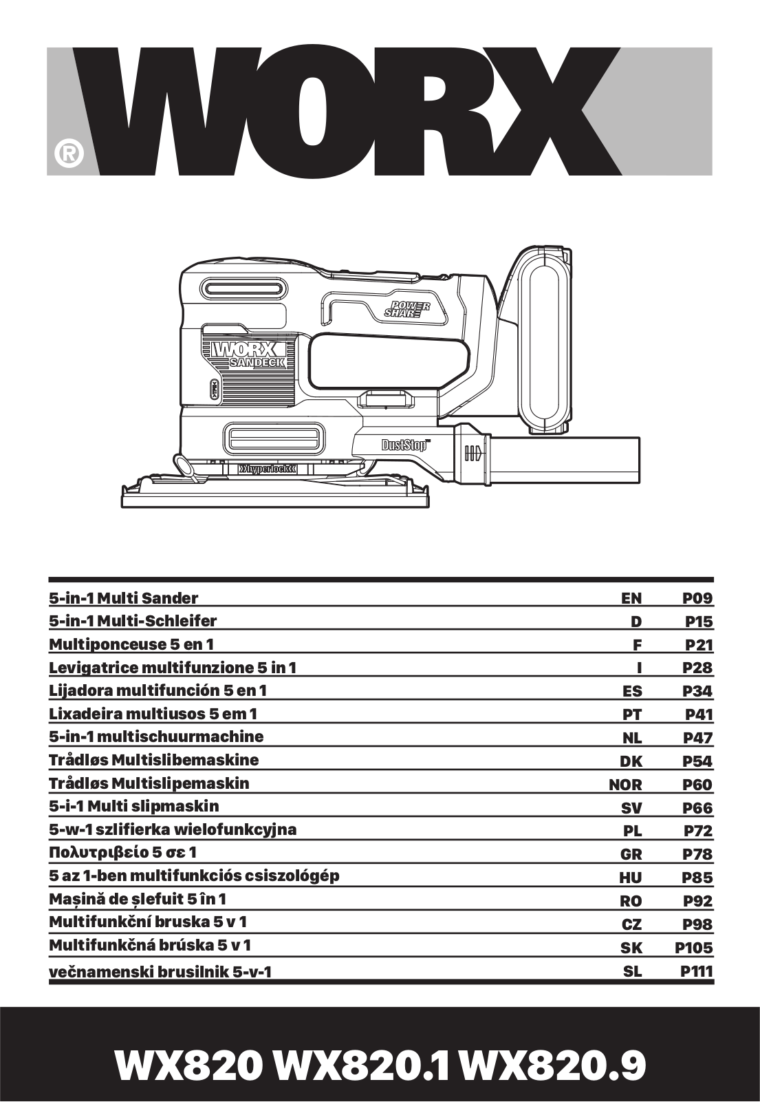 Worx WX820, WX820.1, WX820.9 User guide - ManualMachine.com