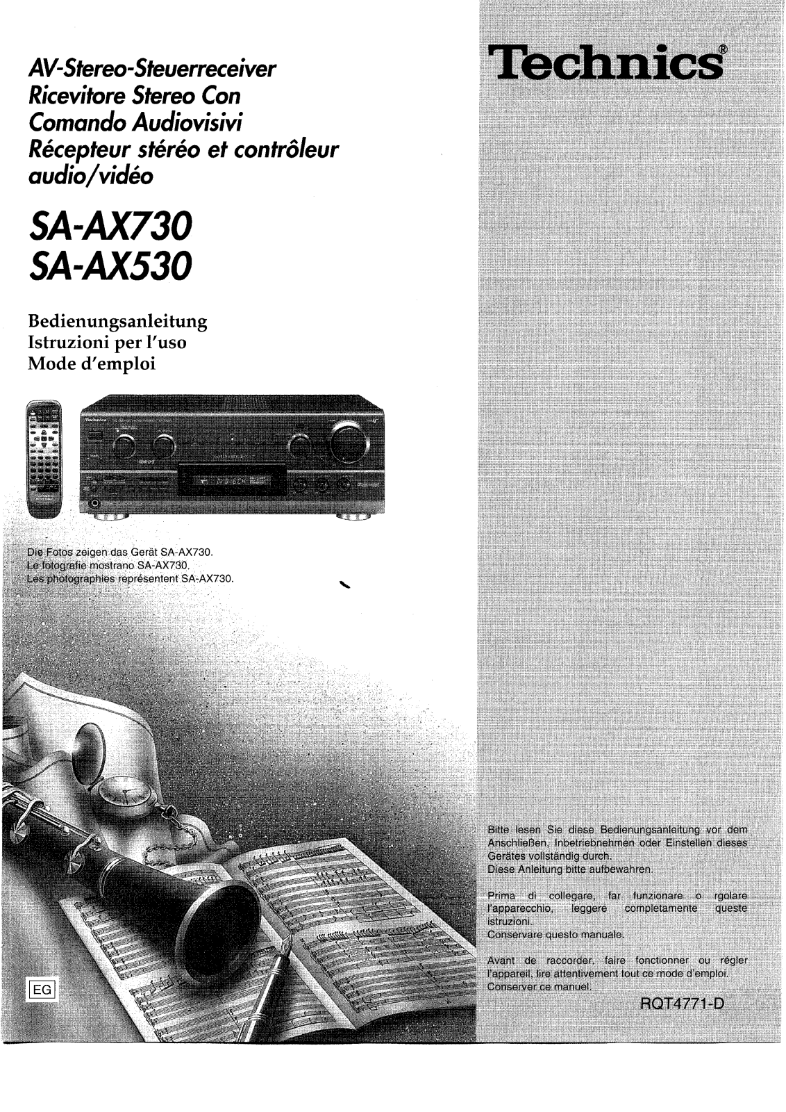 TECHNICS SA-AX730 User Manual