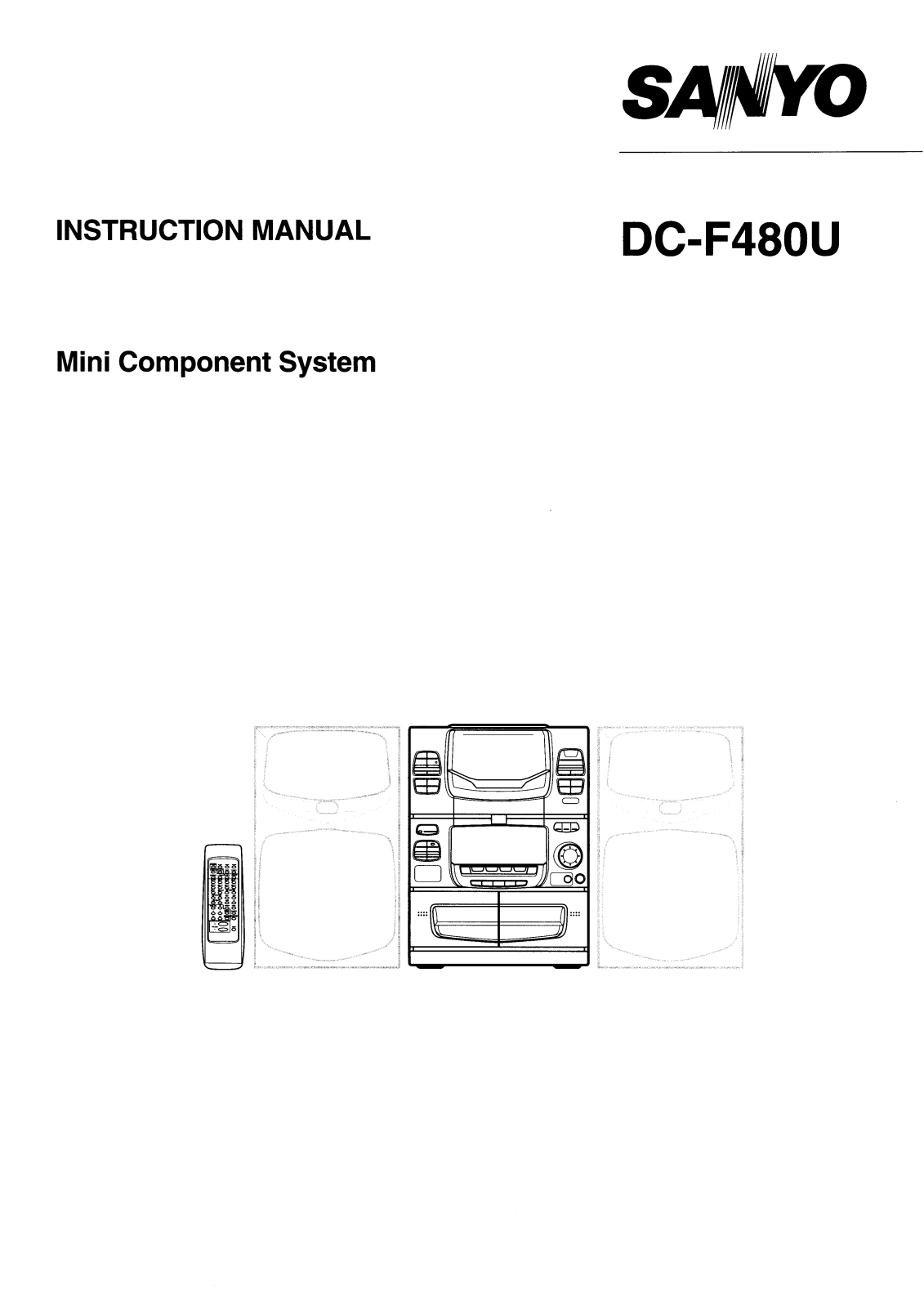 Sanyo DC-F480U Instruction Manual