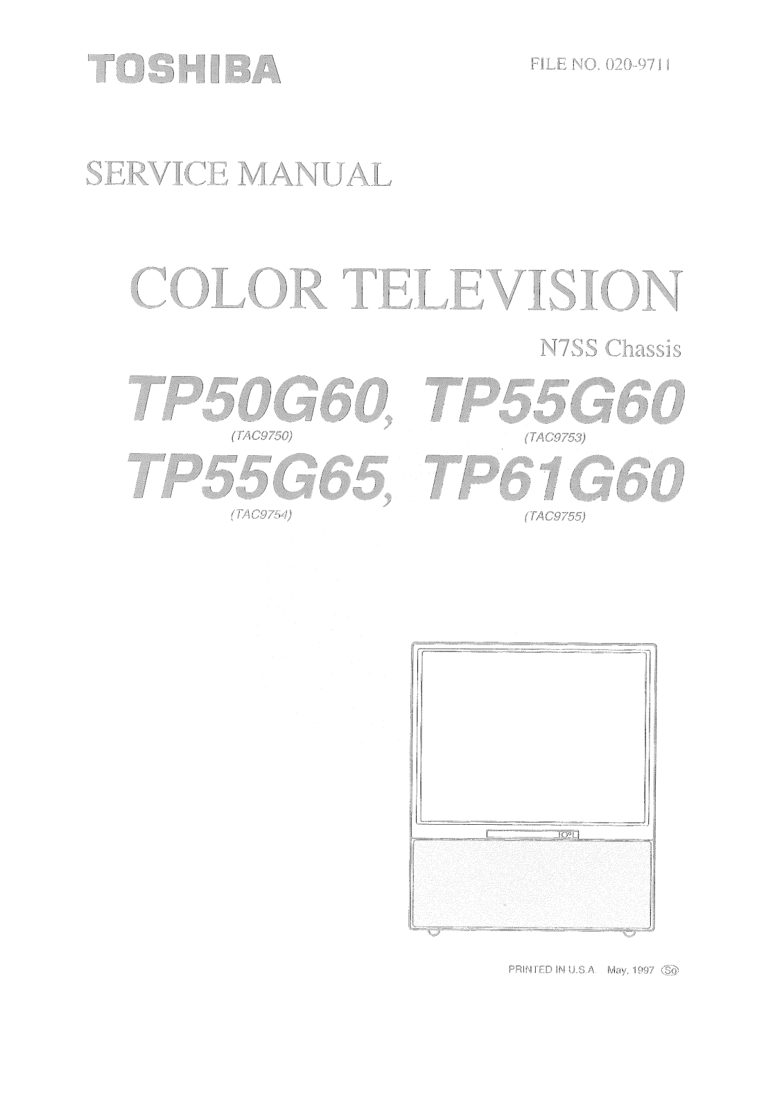 Toshiba TP50G60, TP55G60, TP55G65, TP61G60 Schematic