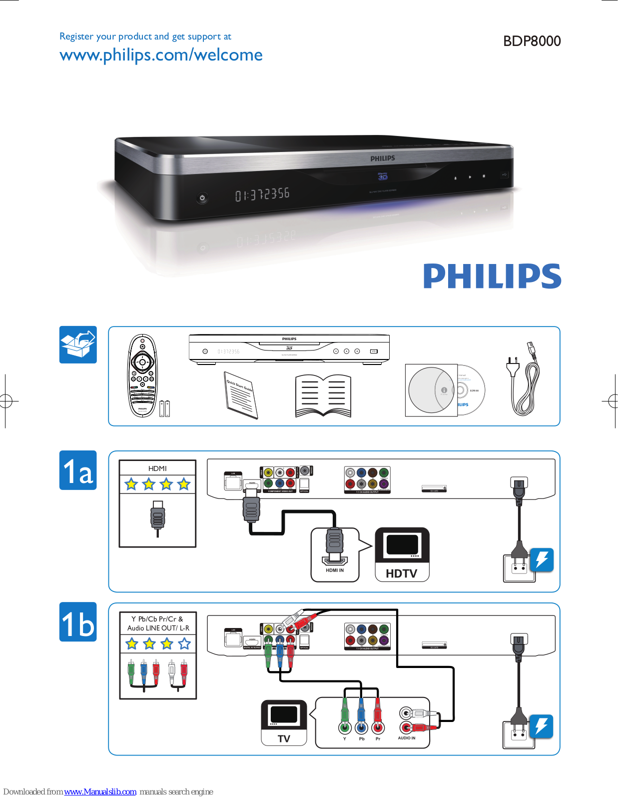 Philips BDP8000/12, BDP8000 Quick Start Manual - ManualMachine.com