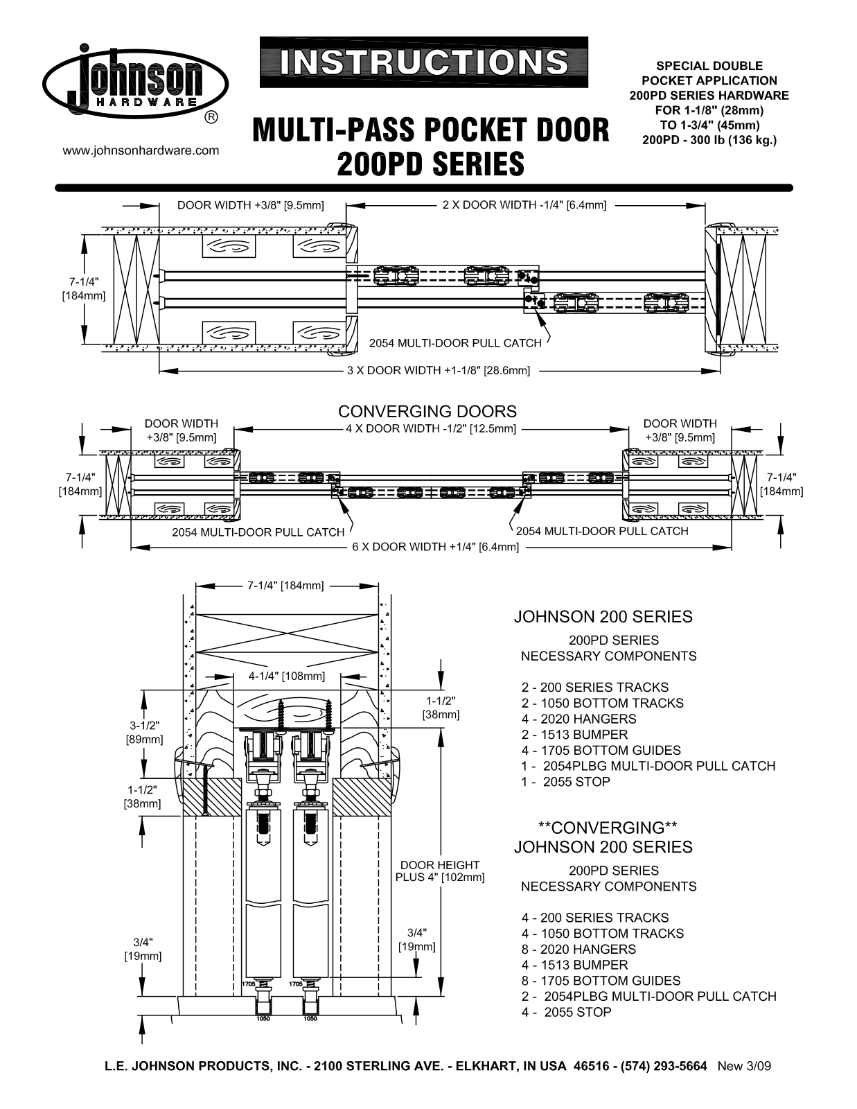 Johnson Hardware 200PD User Manual