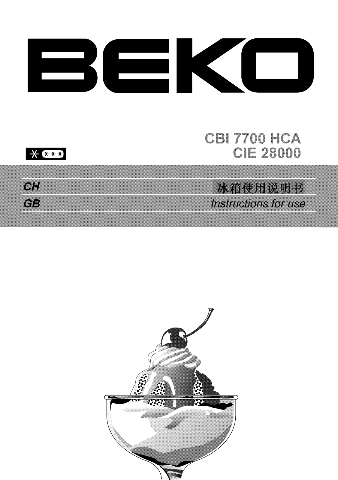 Beko CIE 28000 User manual