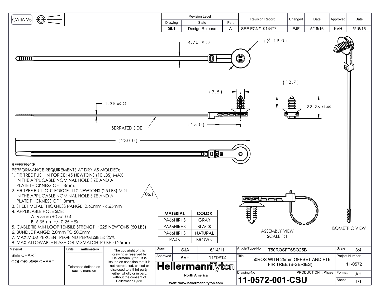 HellermannTyton T50ROSFT6SO25B Reference Drawing - ManualMachine.com