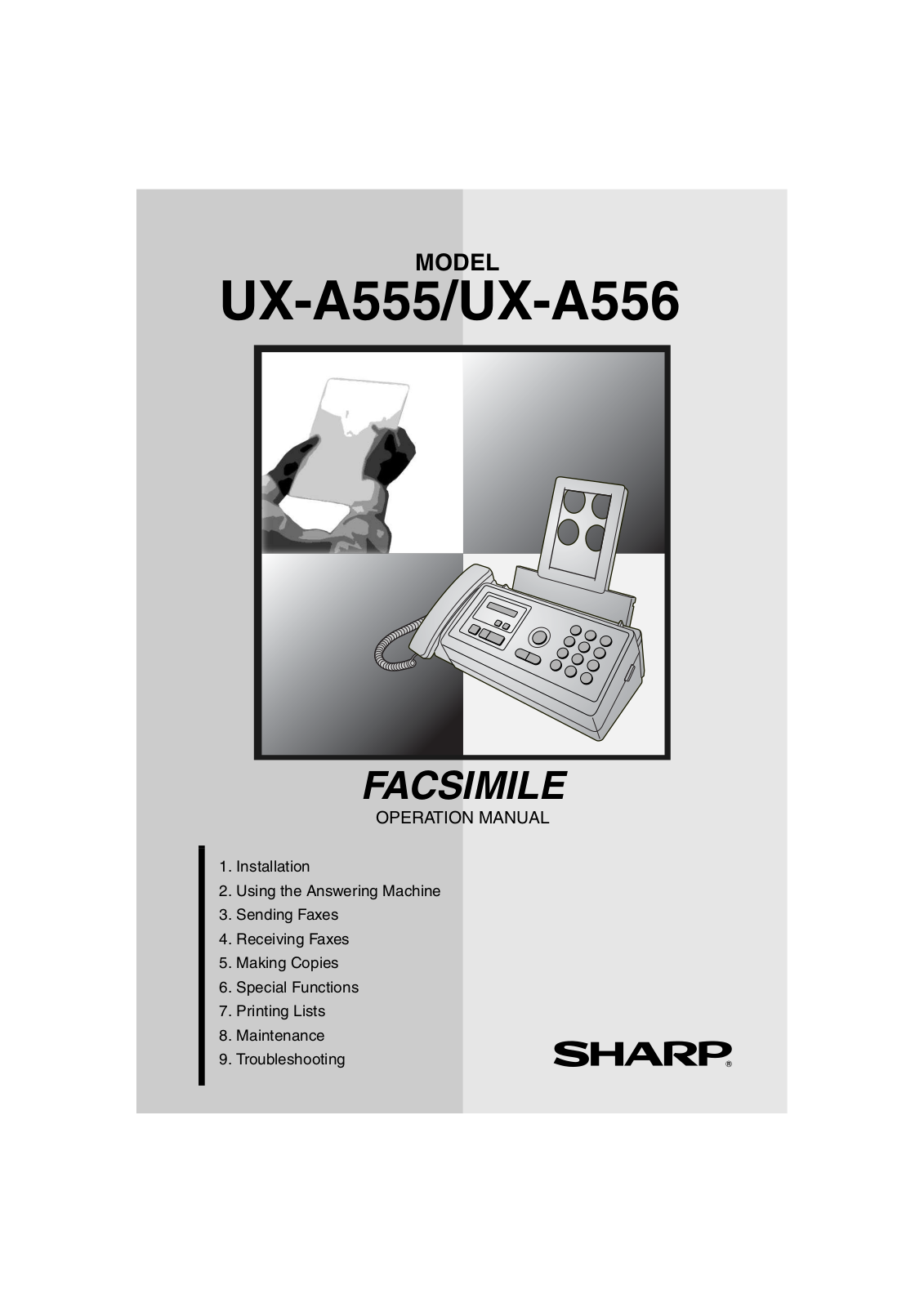 SHARP UX-A555/556 User Manual