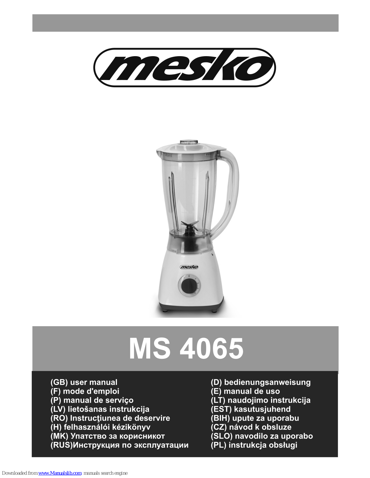 Mesko MS 4065, ms 4403 User Manual - ManualMachine.com