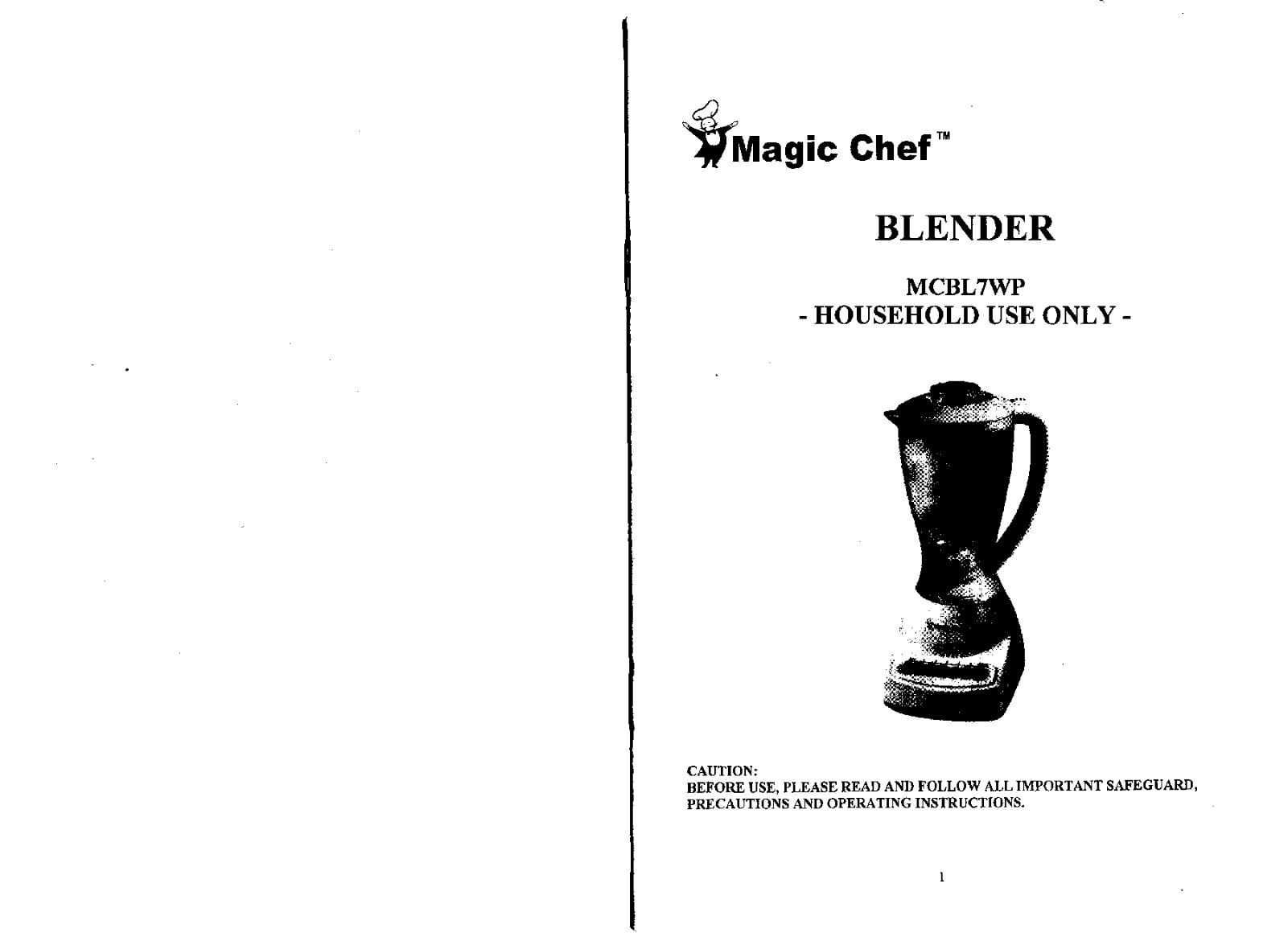 Magic chef MCBL7WP User Manual