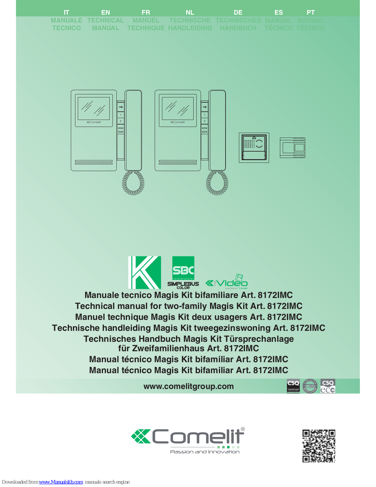 Comelit 4879KC, 2608, 1207, 6402E Technical Manual - ManualMachine.com