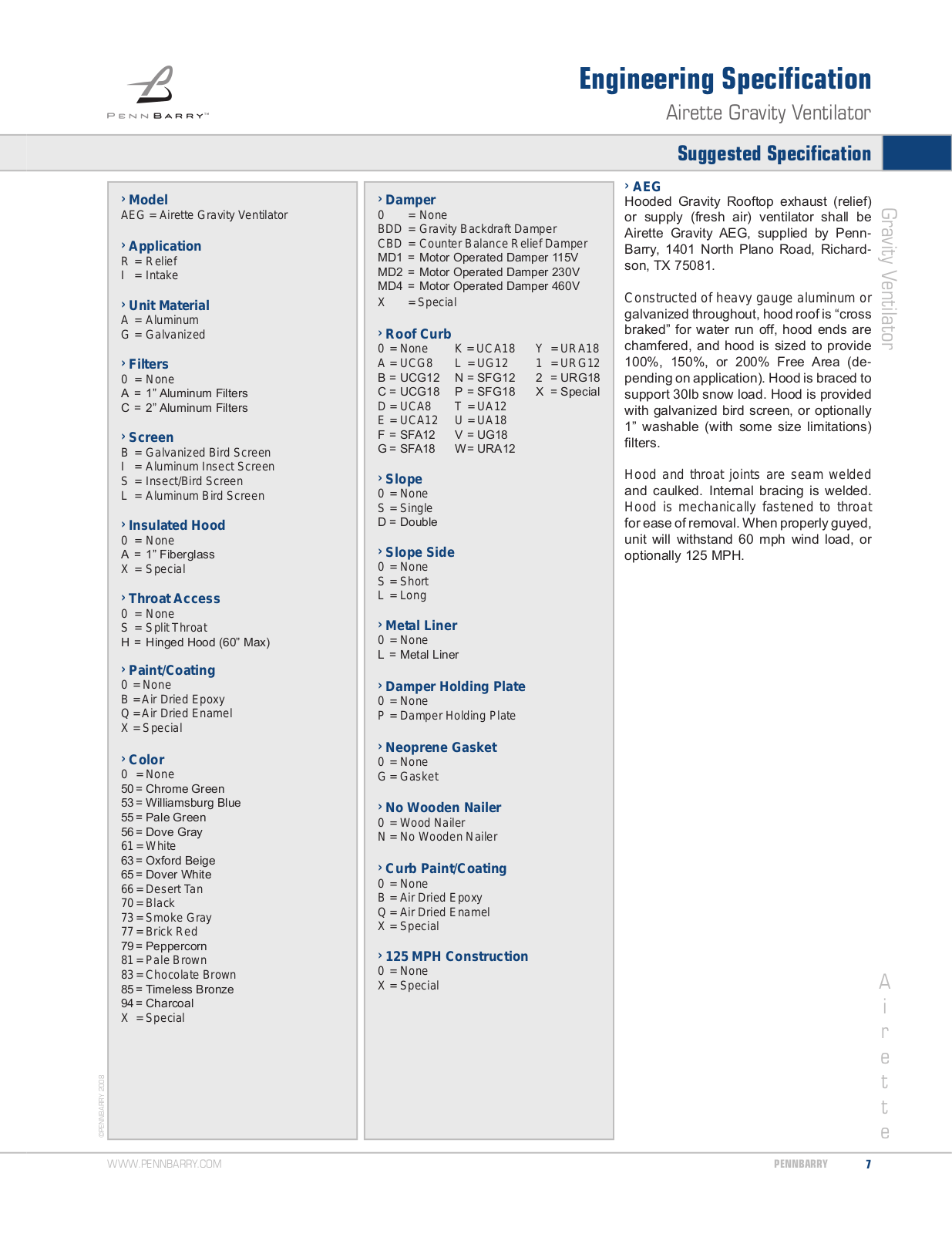 PennBarry AEG User Manual