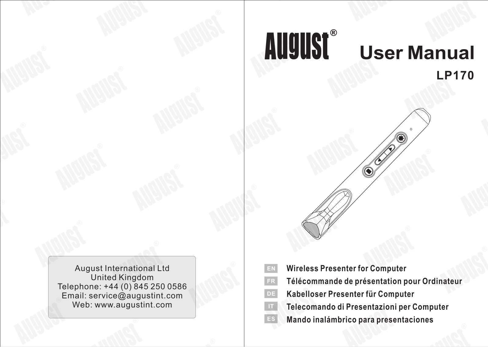 August LP170 operation manual