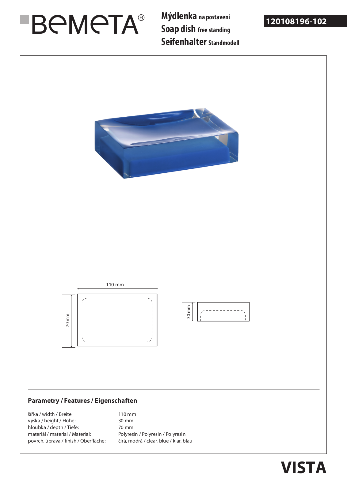 Bemeta Vista 120108196-102 User guide