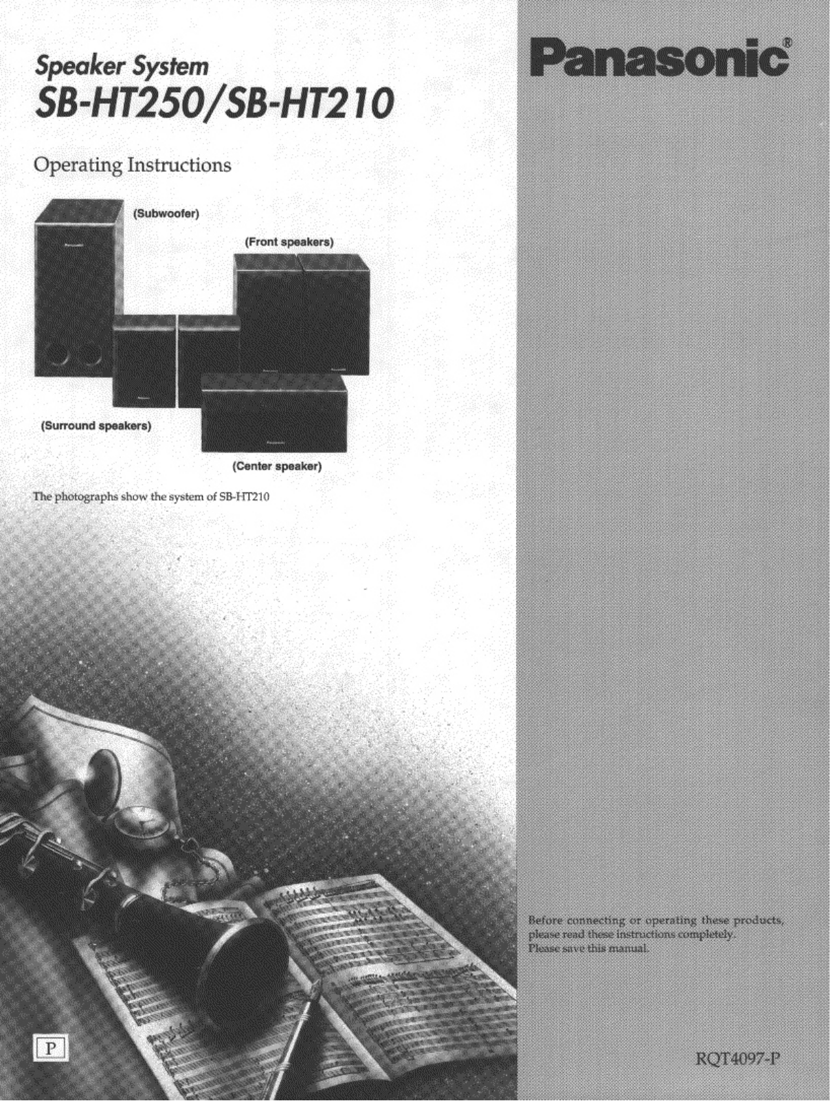 Panasonic SB-HT250, SB-HT210 User Manual