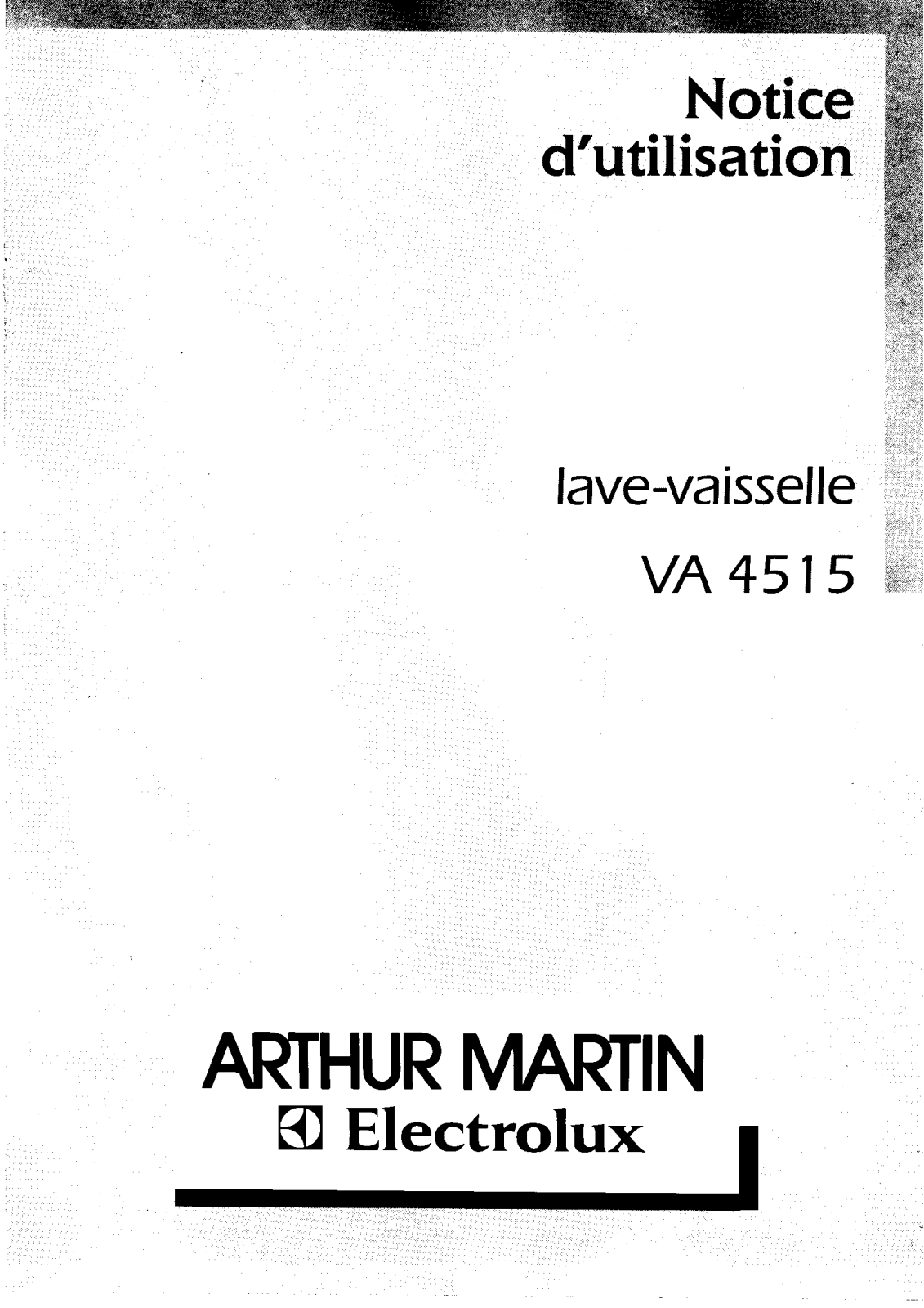 Arthur martin VA4515 User Manual